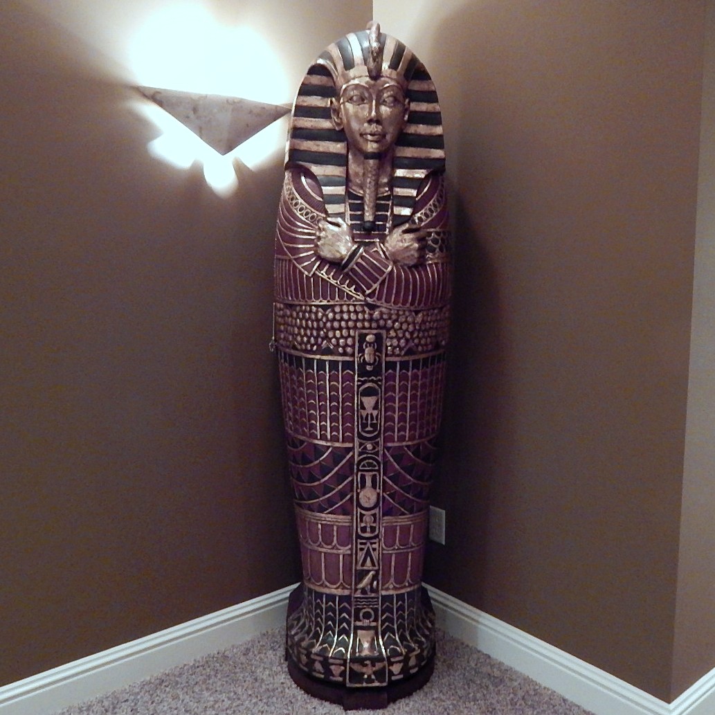 King Tutankhamen's Life-Size Sarcophagus Cabinet