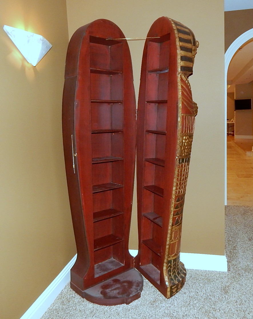 King Tutankhamen's Life-Size Sarcophagus Cabinet