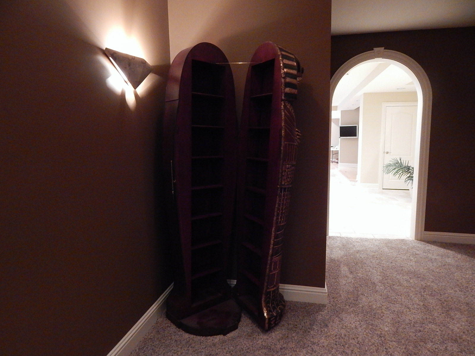 King Tutankhamen's Life-Size Sarcophagus Cabinet