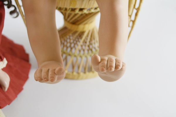 Vintage Jules N. Steiner "Kahlie" Hand Painted Reproduction Doll and a Porcelain Doll