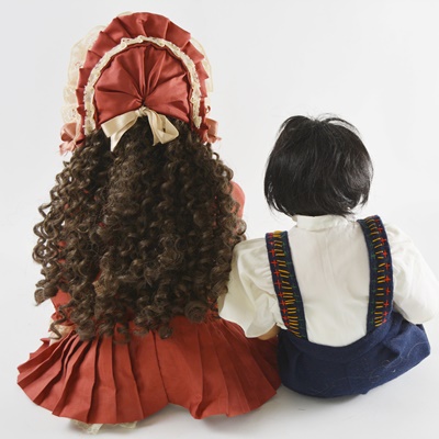 Vintage Jules N. Steiner "Kahlie" Hand Painted Reproduction Doll and a Porcelain Doll