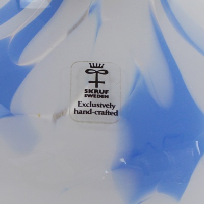 Skruf Blown Glass Bulbous Oil Lamp