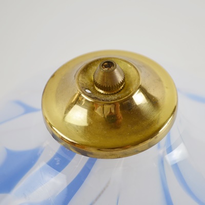 Skruf Blown Glass Bulbous Oil Lamp