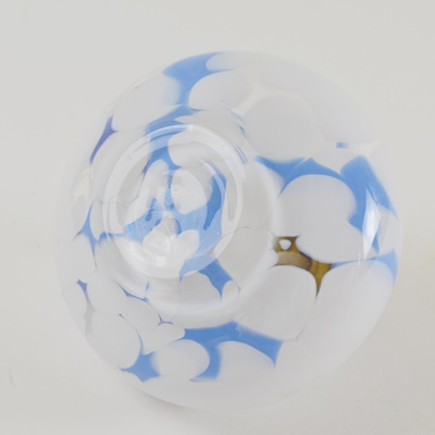 Skruf Blown Glass Bulbous Oil Lamp