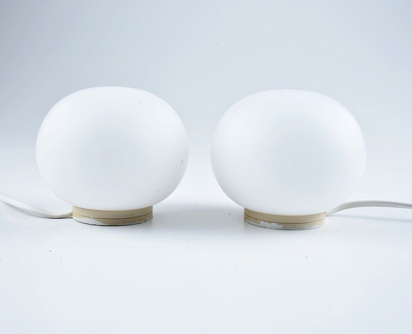 Pair of "Mini Glo-Ball T" Modern Table Lamps by Flos Inc.