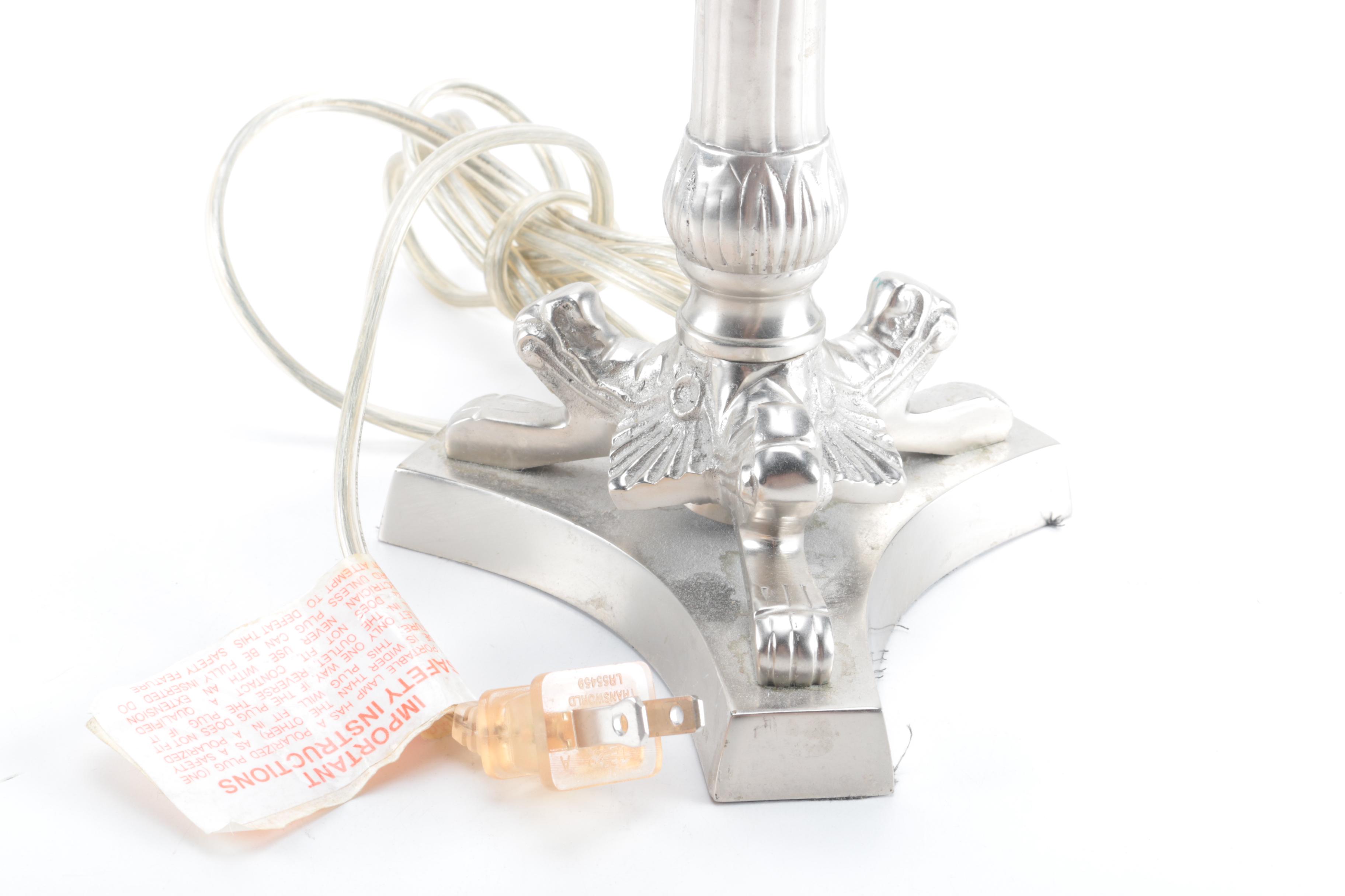 Table Lamp and Assorted Decorative Items