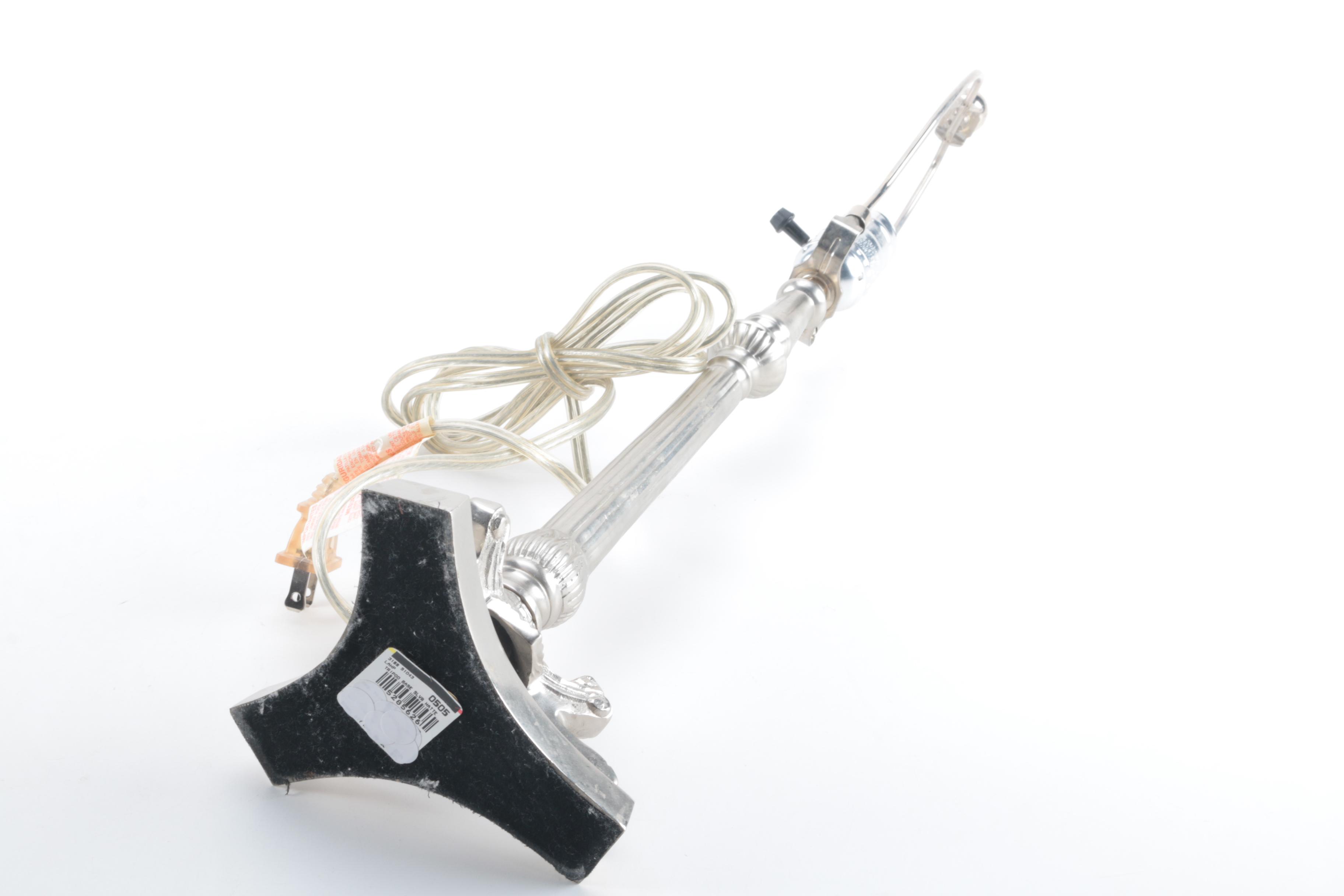 Table Lamp and Assorted Decorative Items