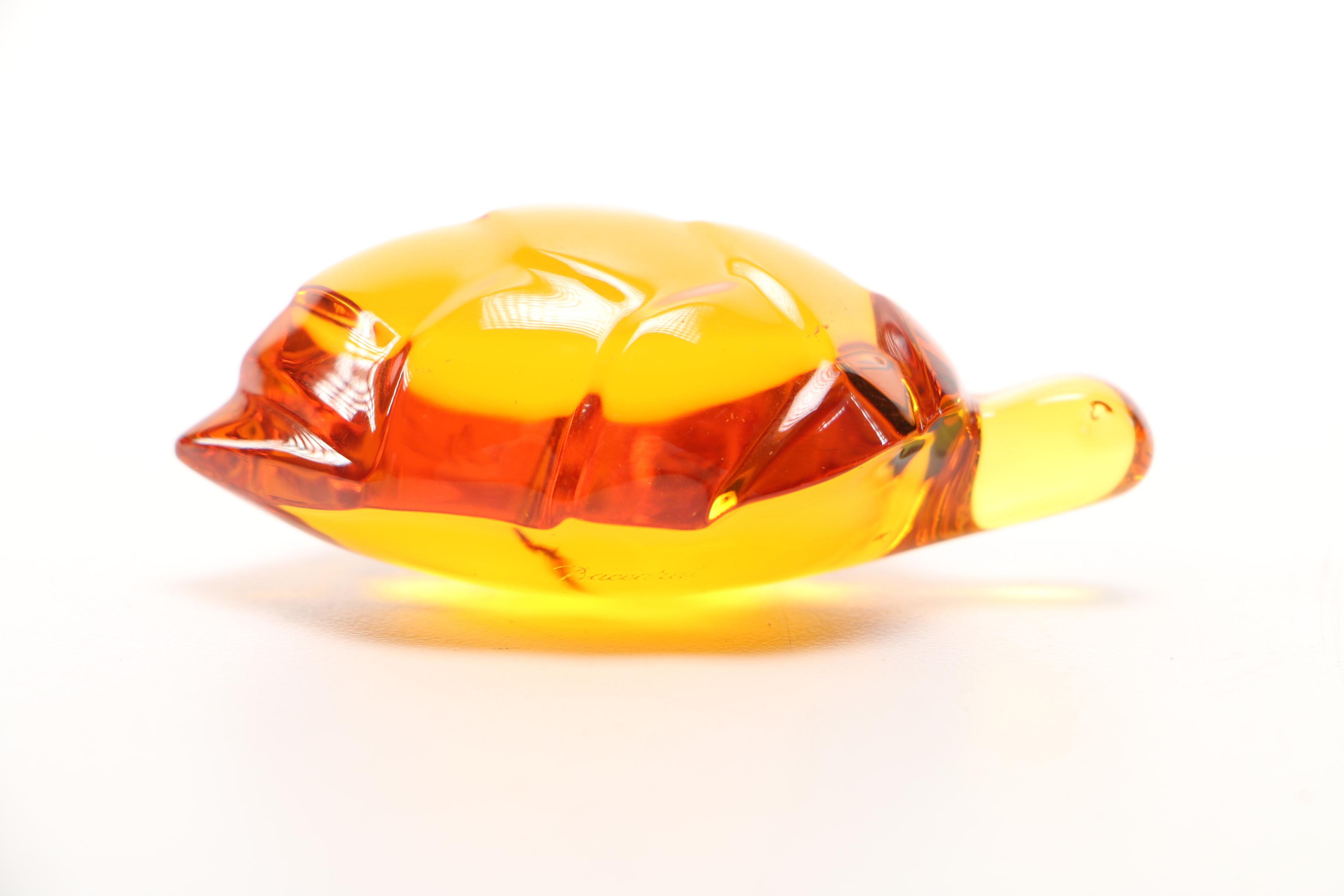 Baccarat Crystal Turtle Figurine