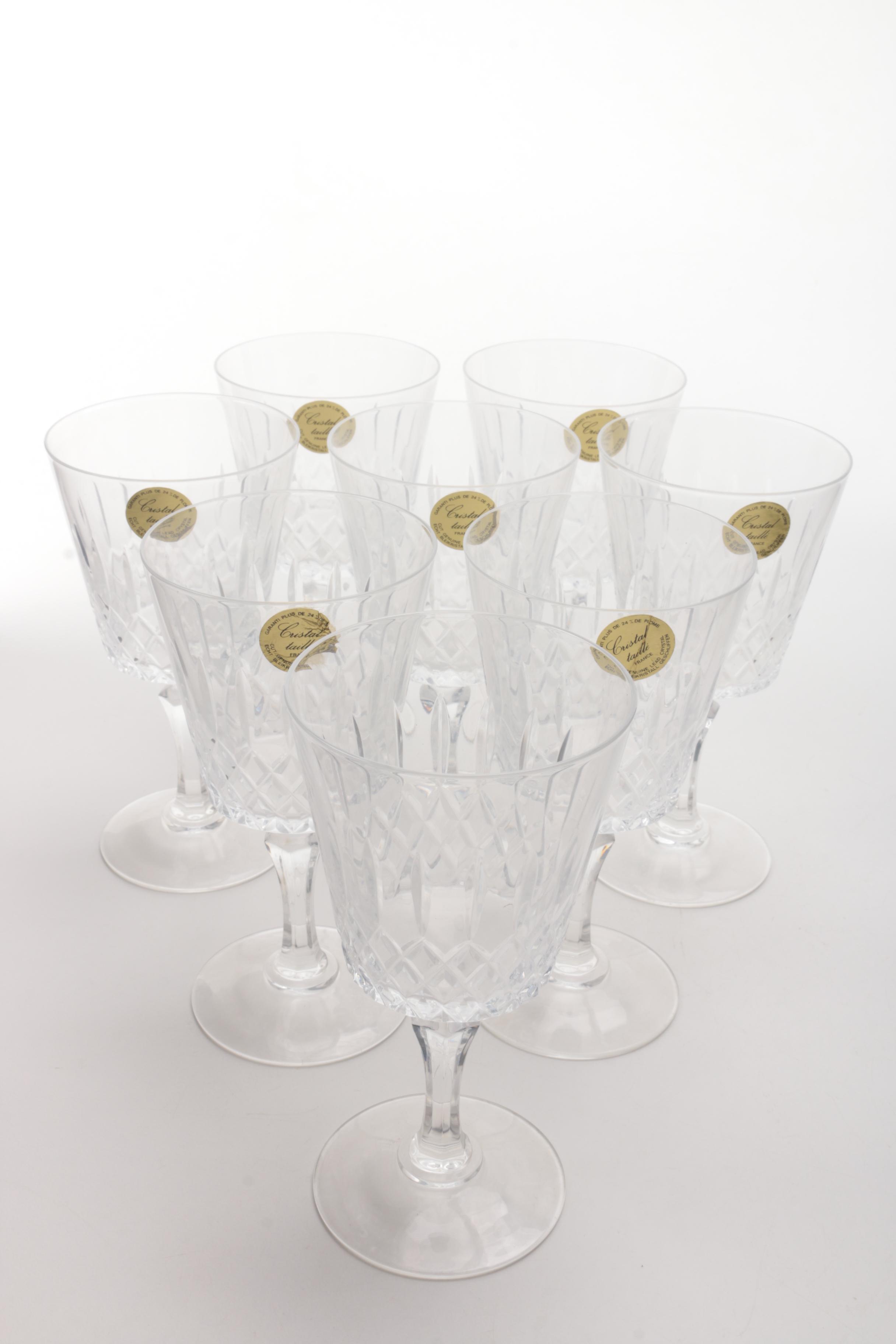 French Crystal Wine Glasses