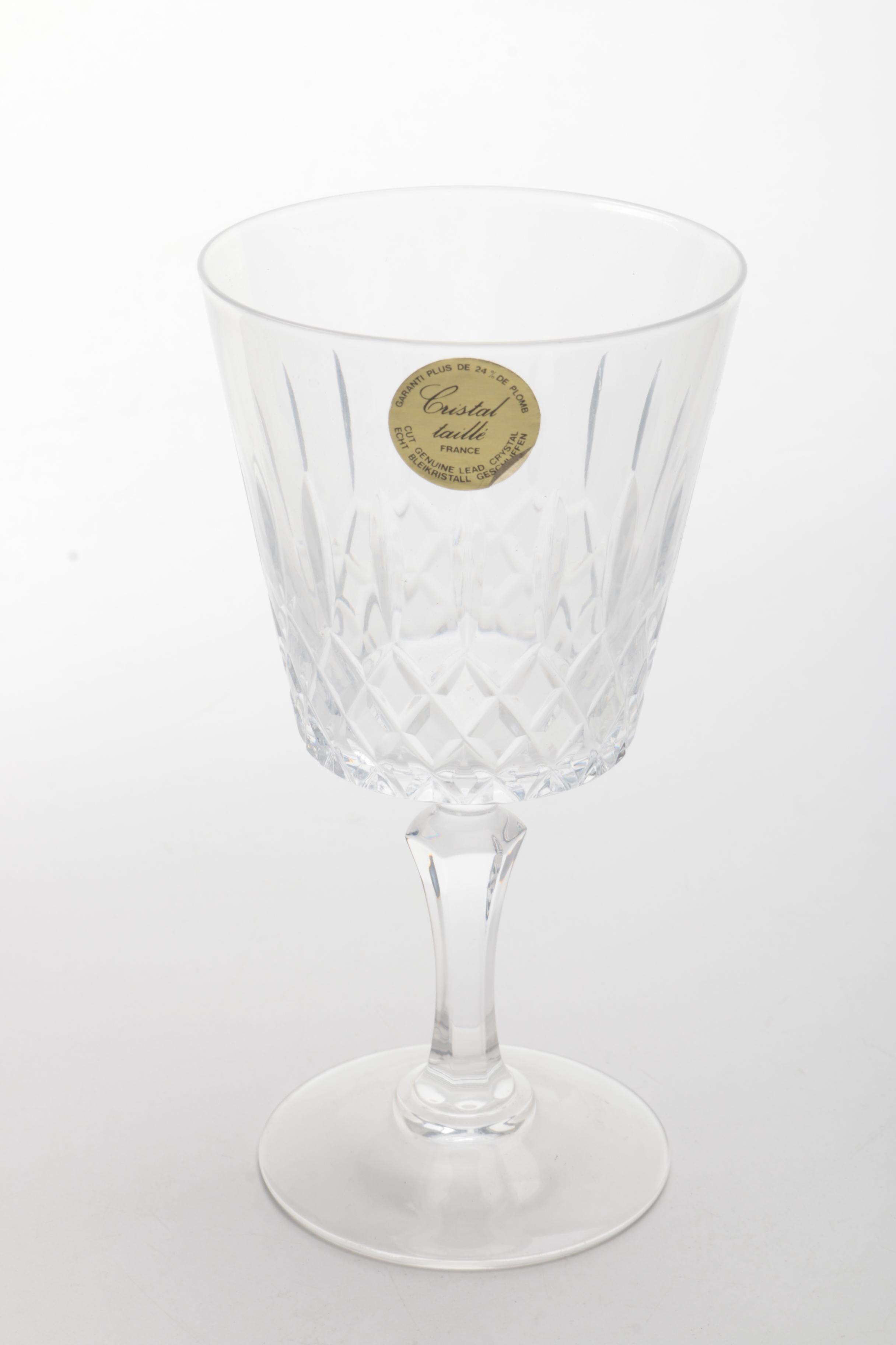 French Crystal Wine Glasses