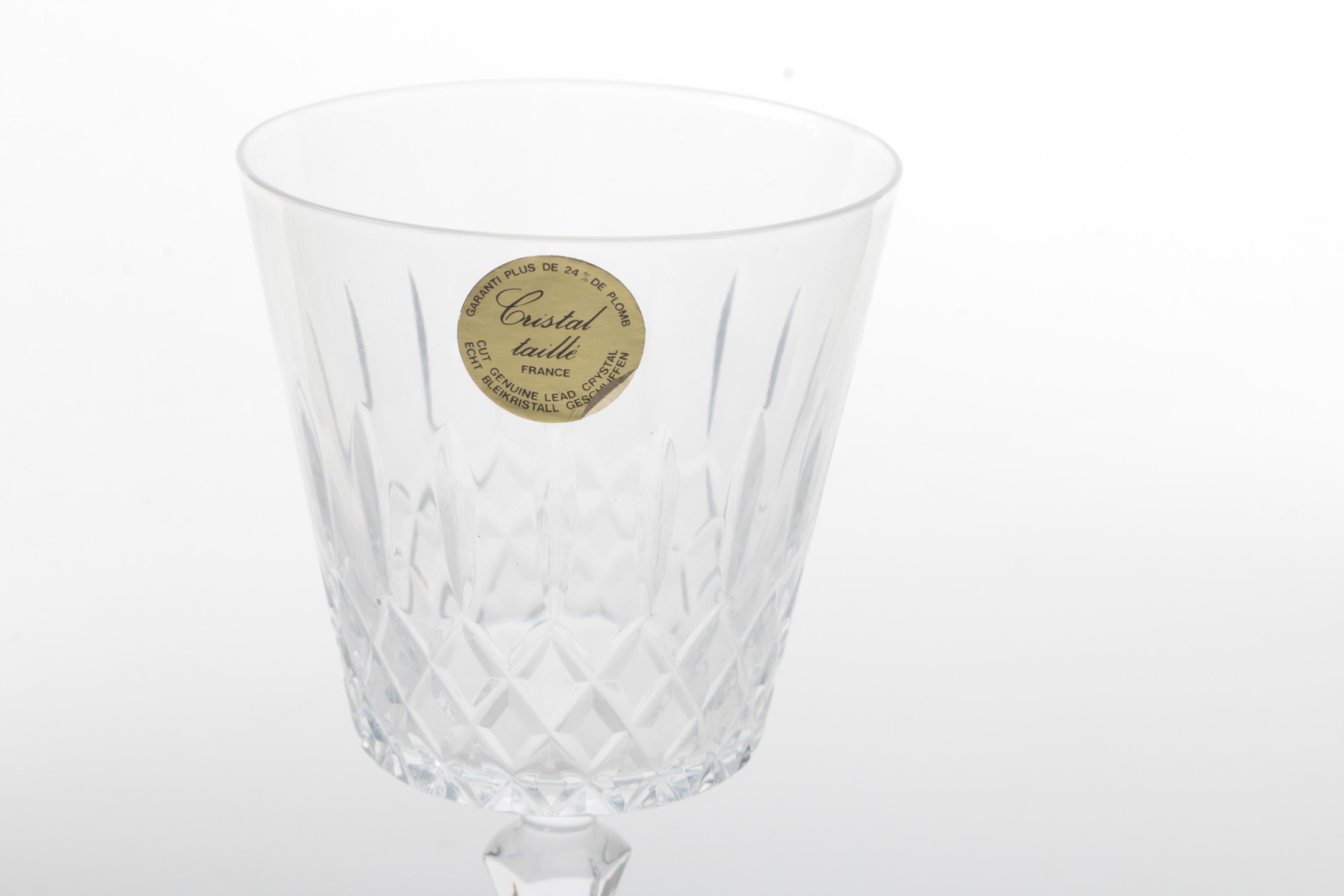 French Crystal Wine Glasses