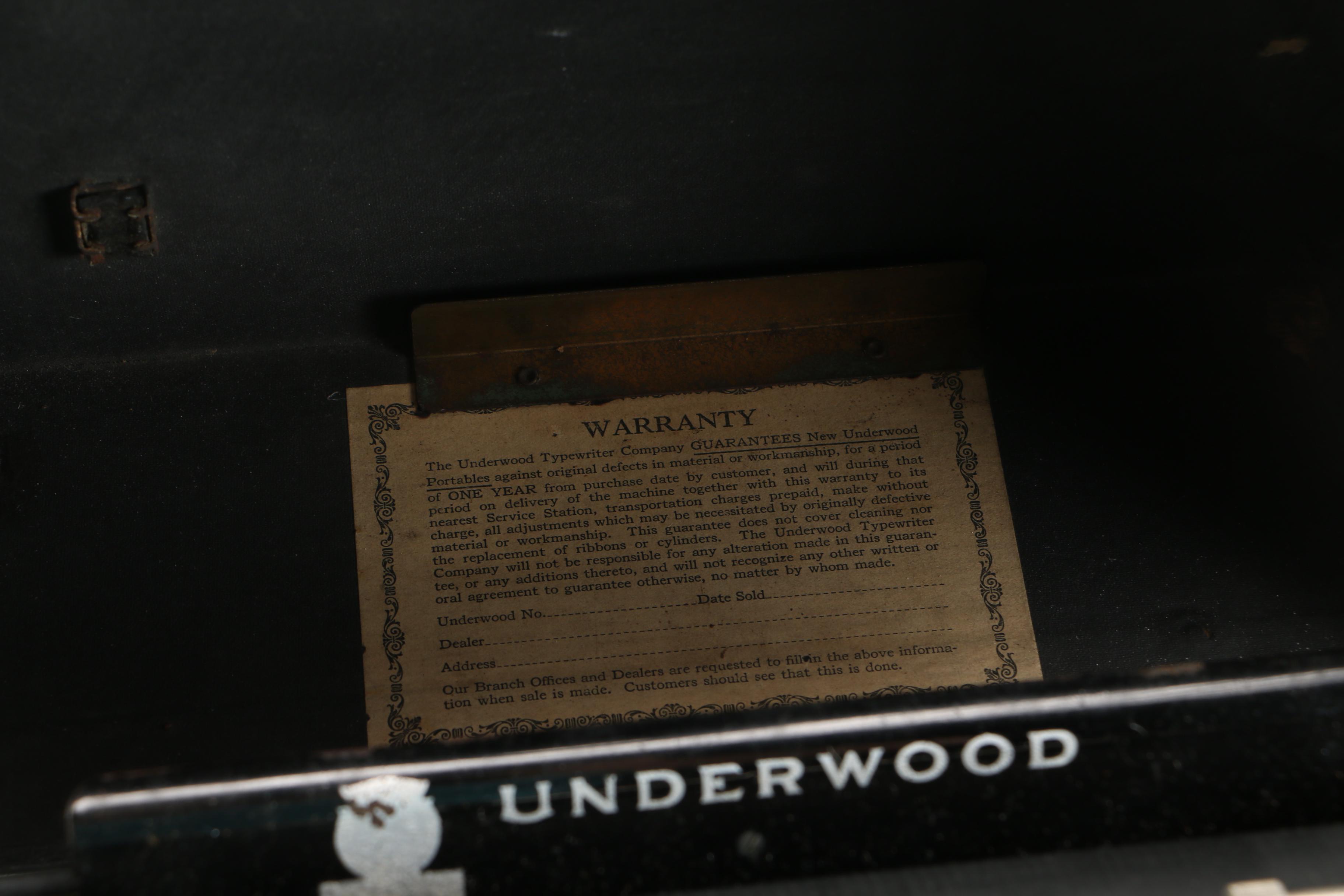 Vintage Underwood  4 Bank Typewriter