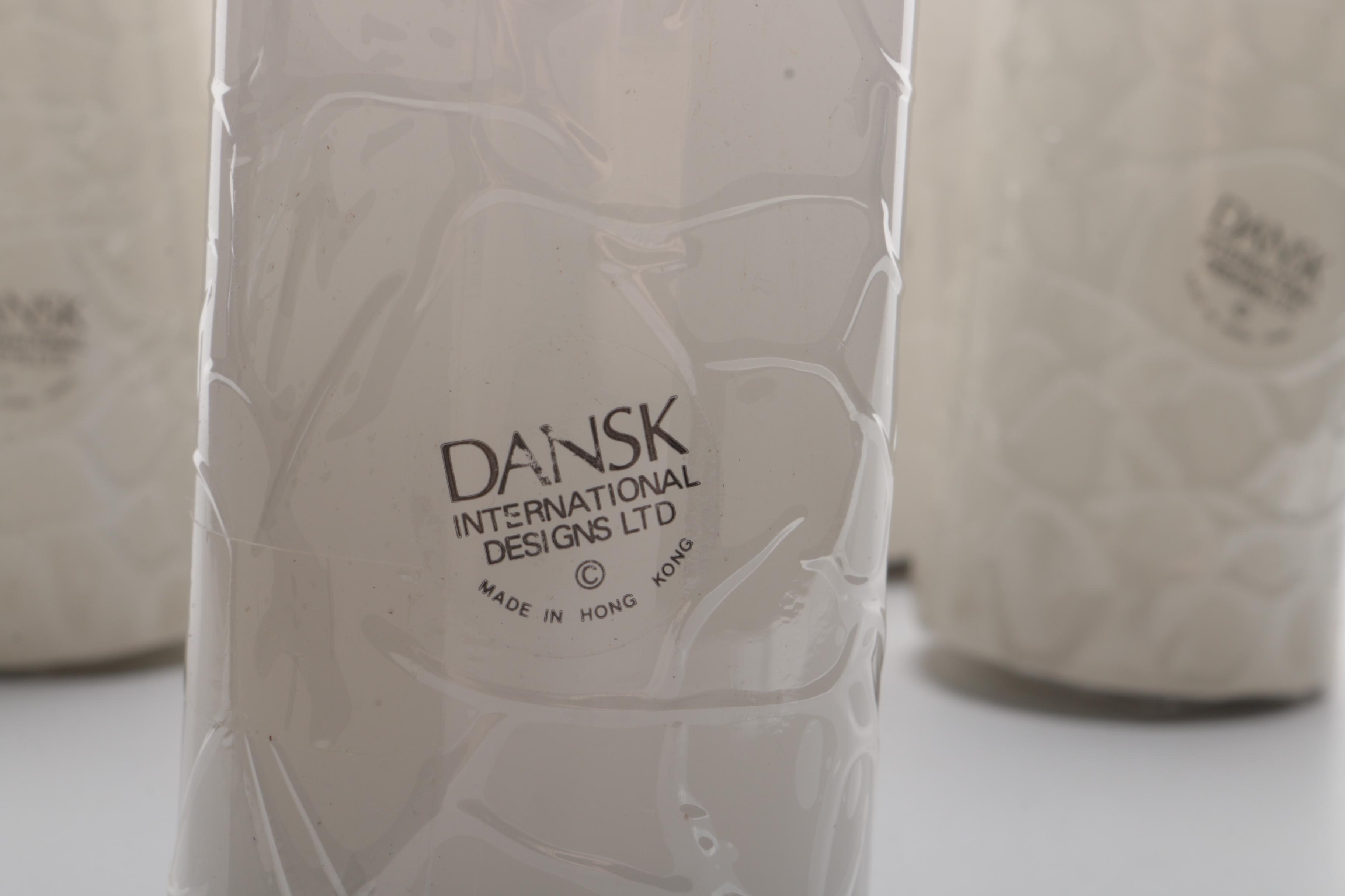 British Colonial Amber by Lenox and Dansk Pillar Candles