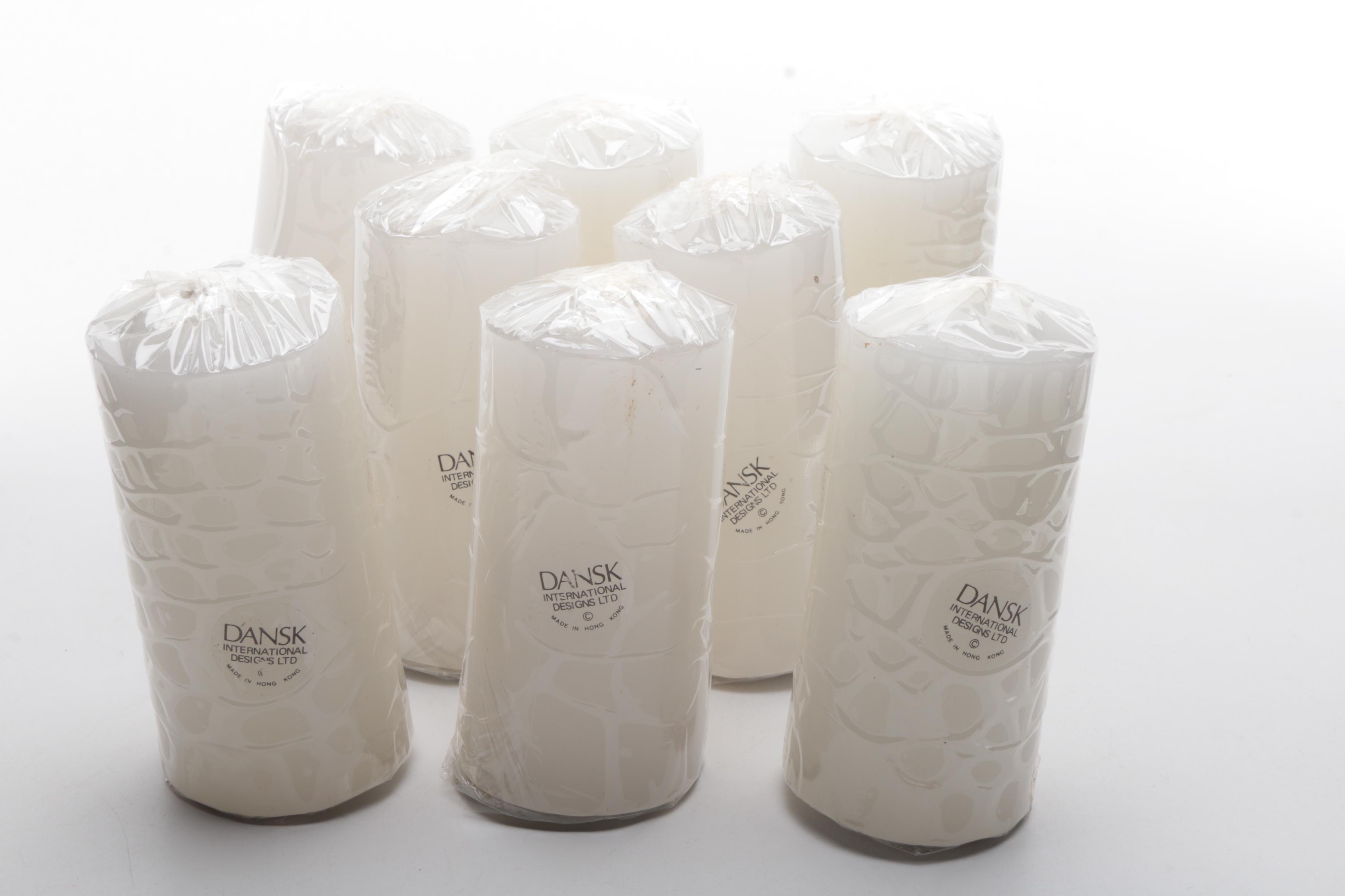 British Colonial Amber by Lenox and Dansk Pillar Candles