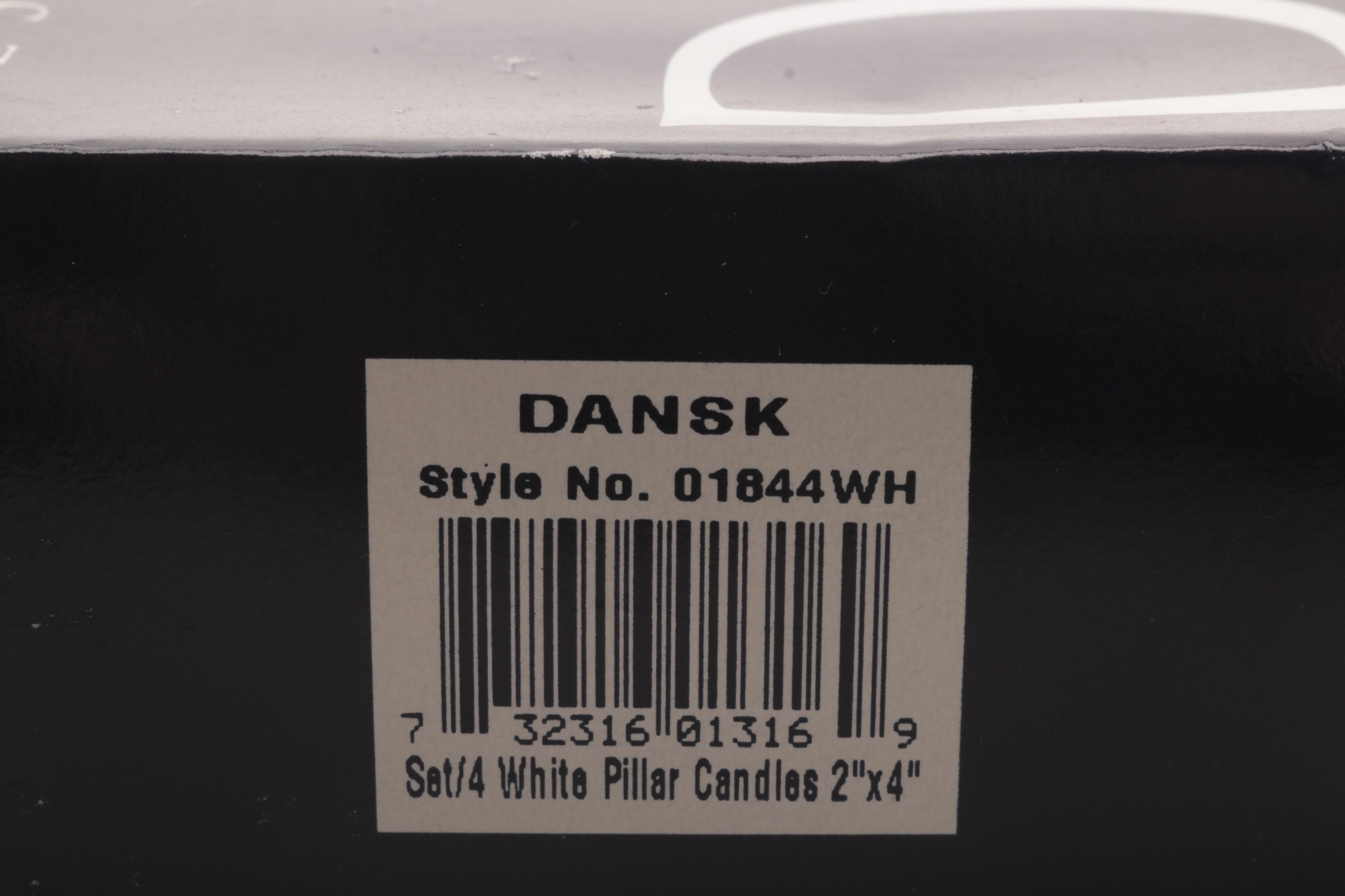 British Colonial Amber by Lenox and Dansk Pillar Candles