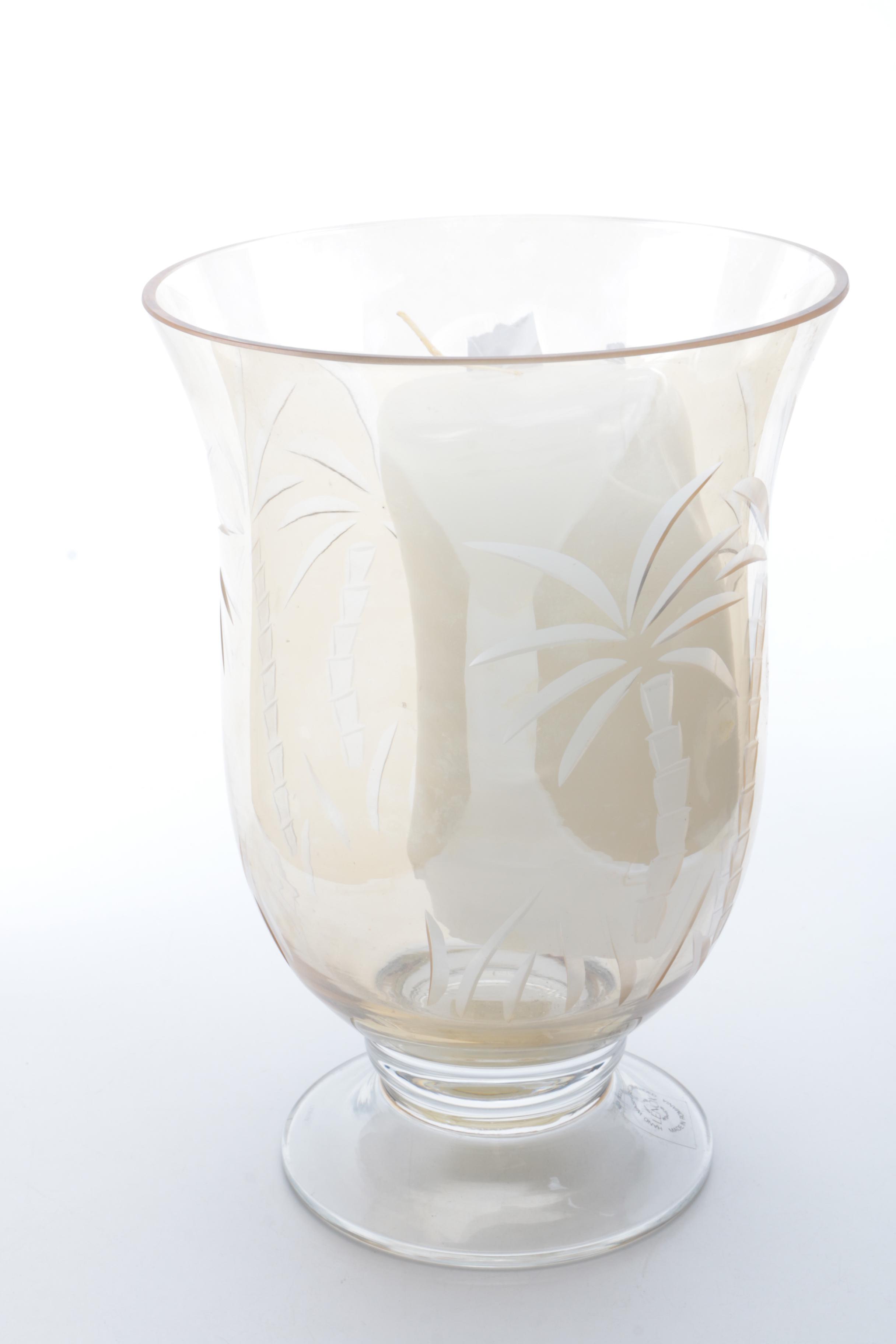 British Colonial Amber by Lenox and Dansk Pillar Candles