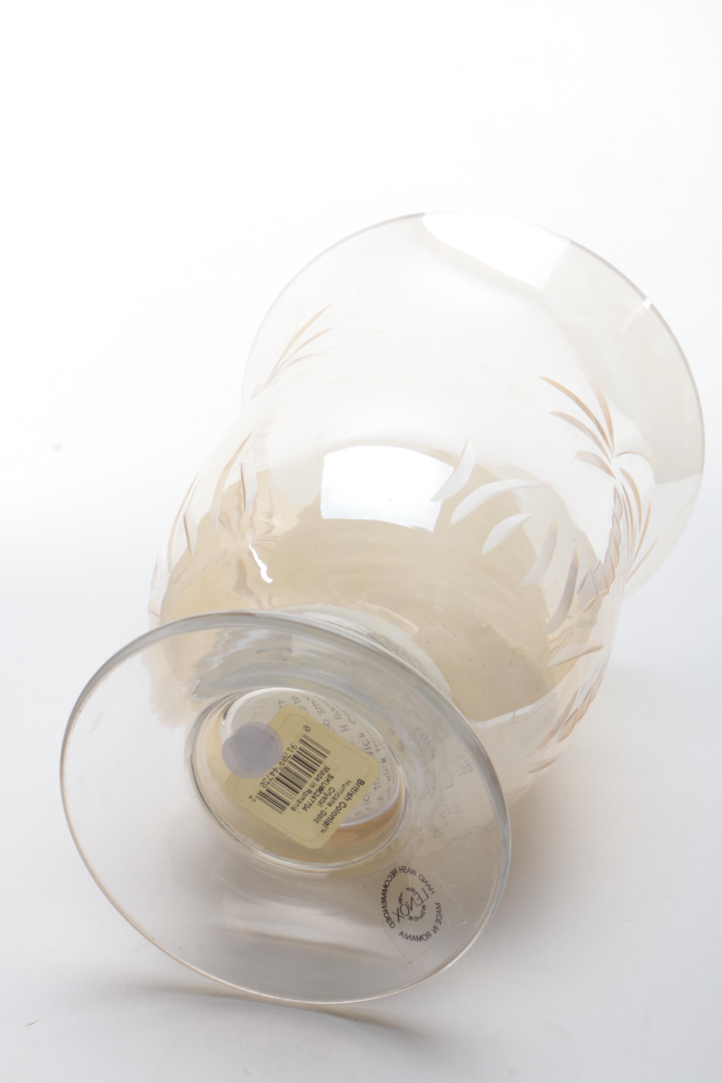 British Colonial Amber by Lenox and Dansk Pillar Candles