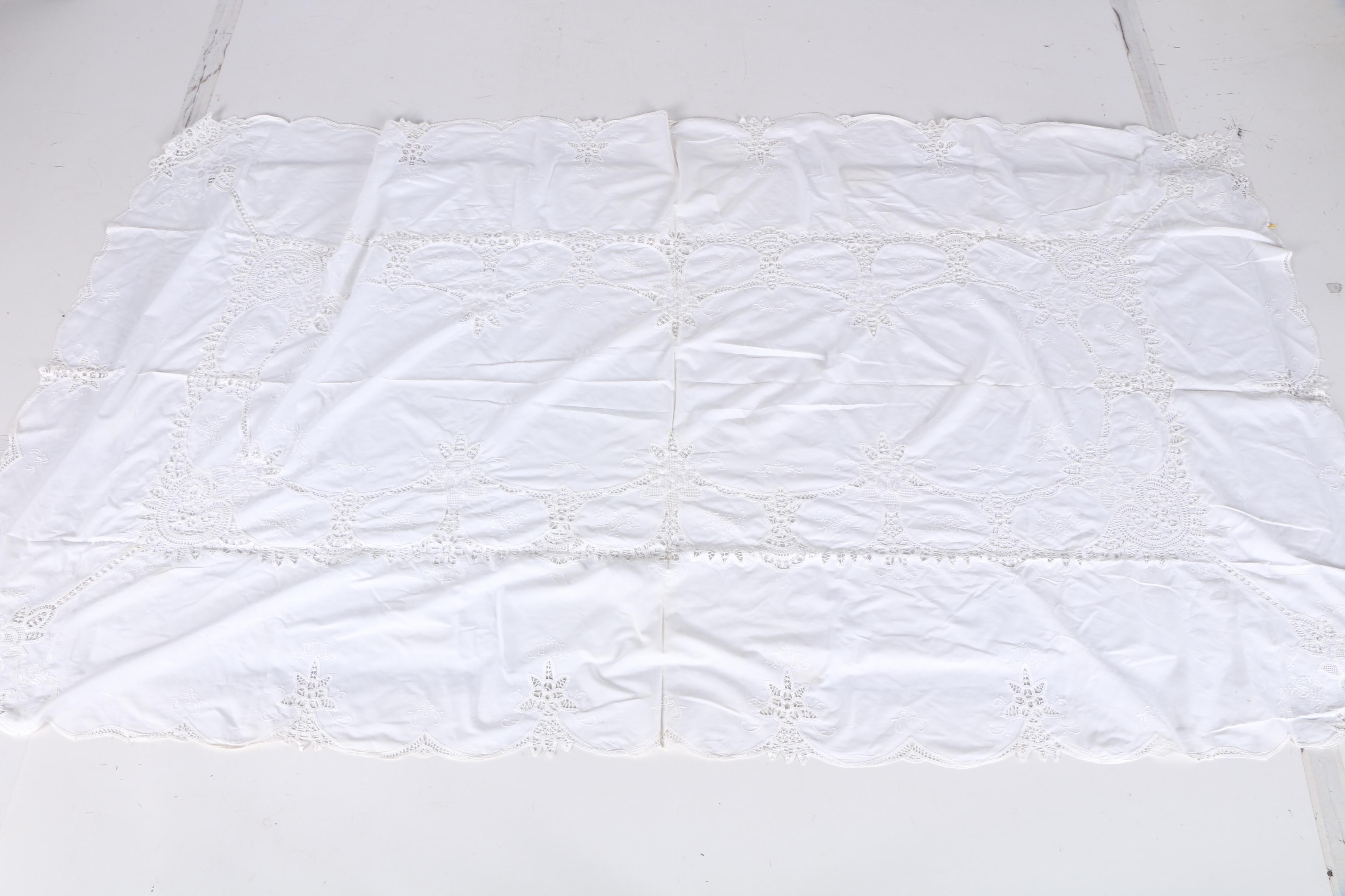 Hand Blown Glass Make Your Own Napkin Holders Set and Table Cloth