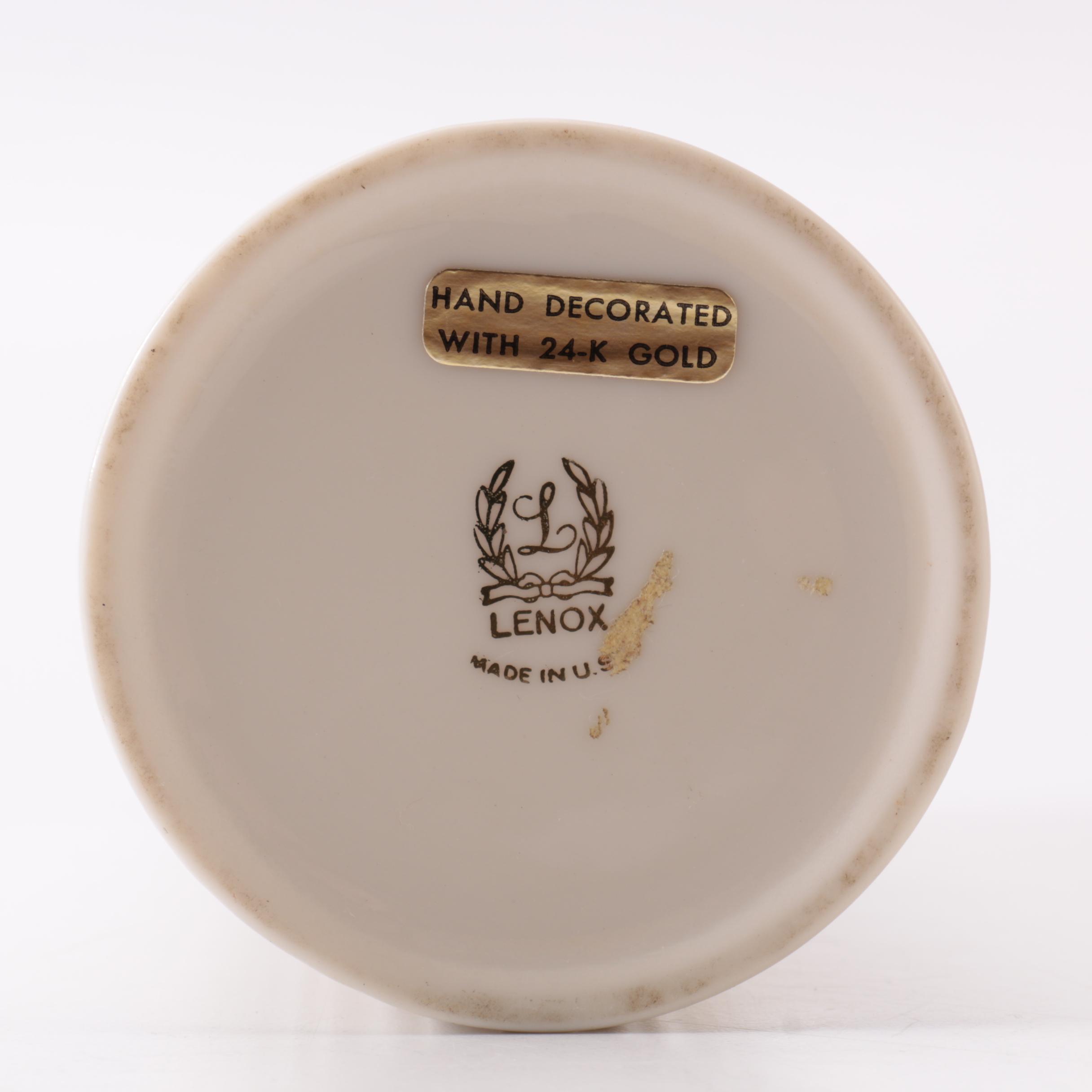 Lenox Vase With 24K Gold Rim
