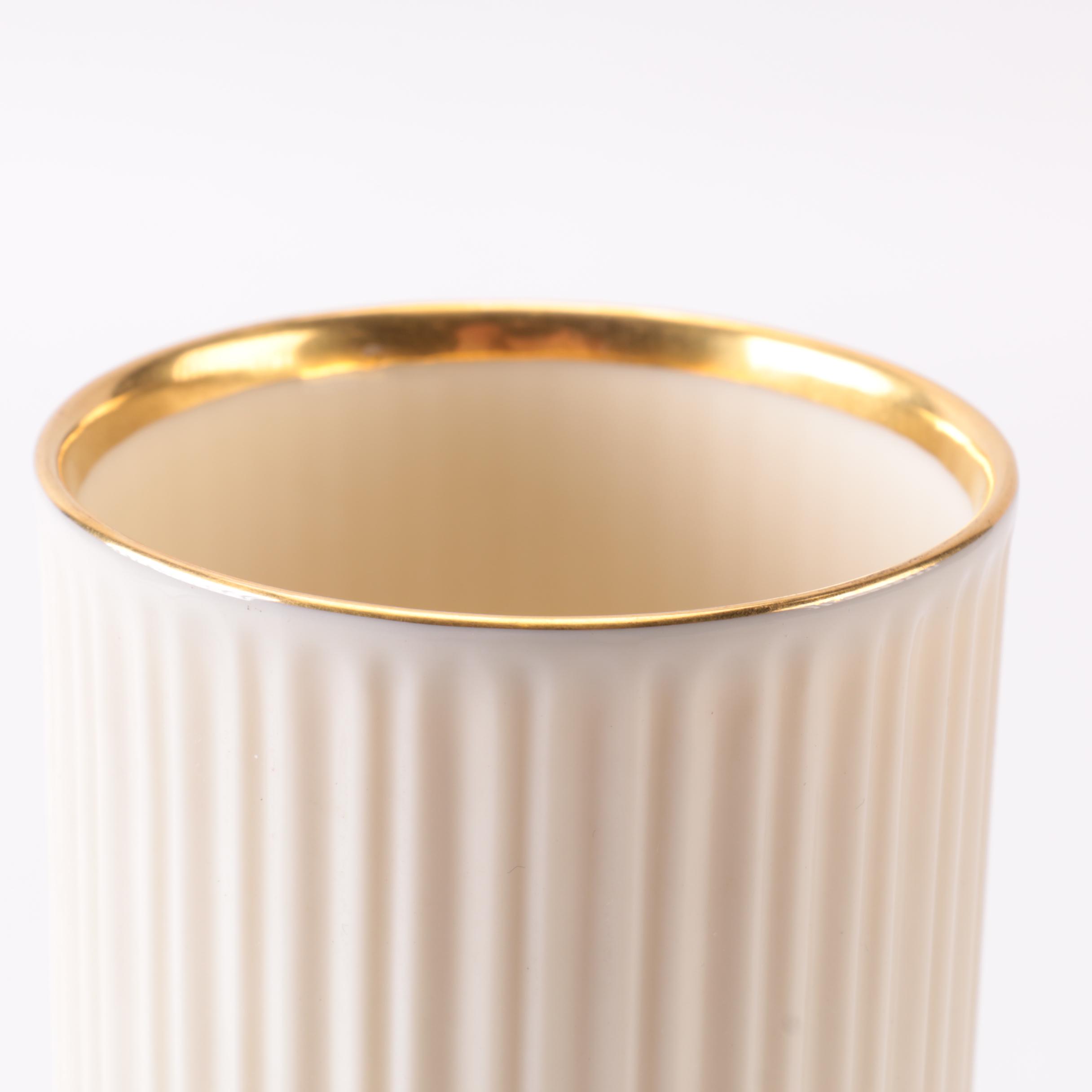 Lenox Vase With 24K Gold Rim