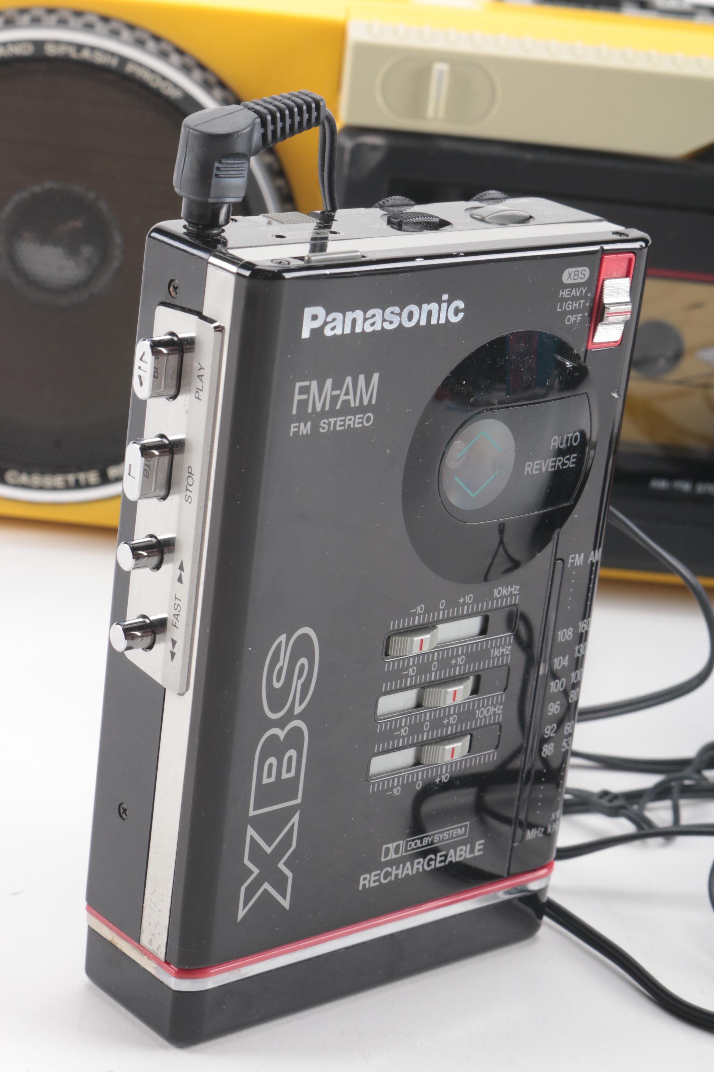 Camping and Outdoor Accessories Including a Sanyo Cassette Recorder