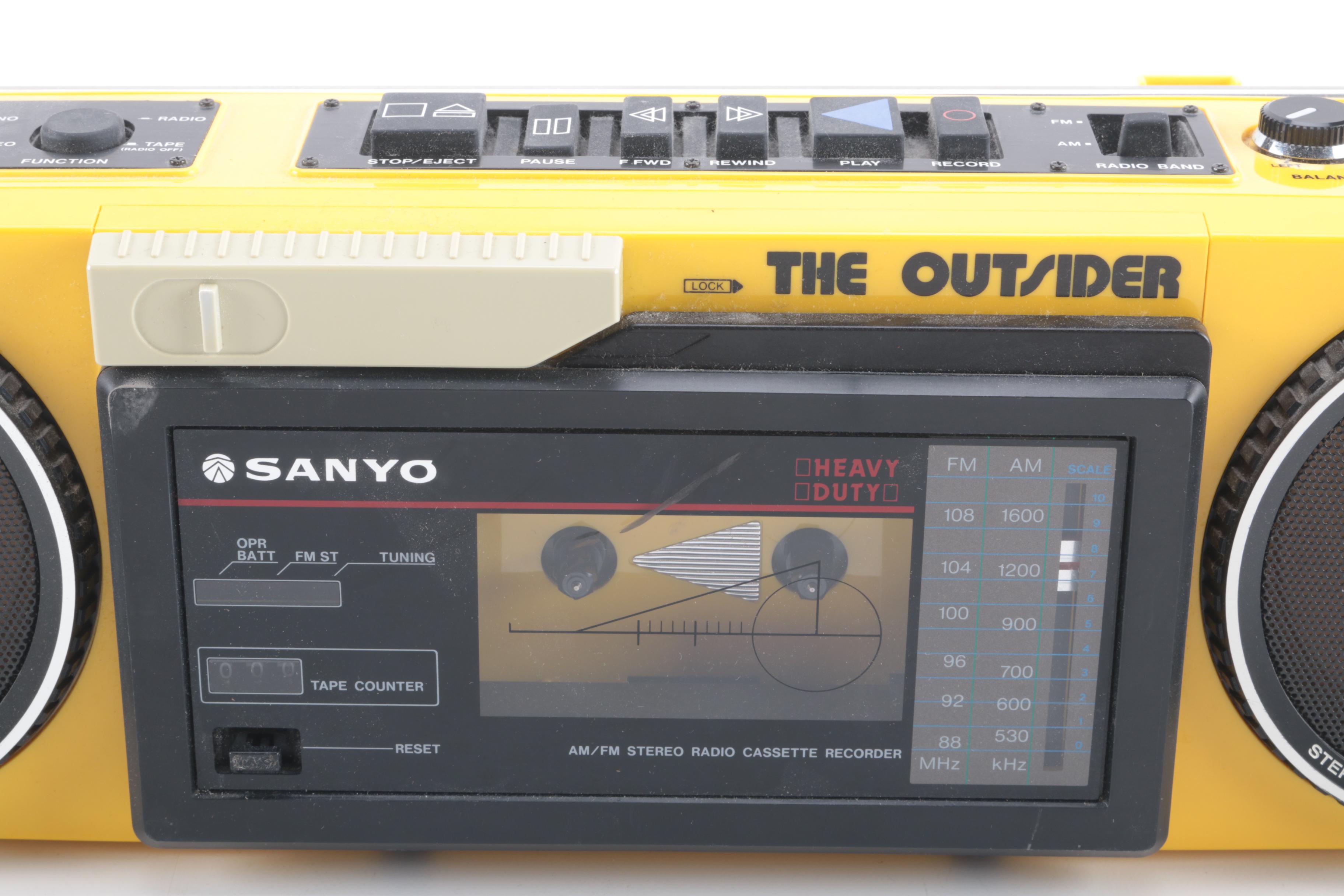 Camping and Outdoor Accessories Including a Sanyo Cassette Recorder