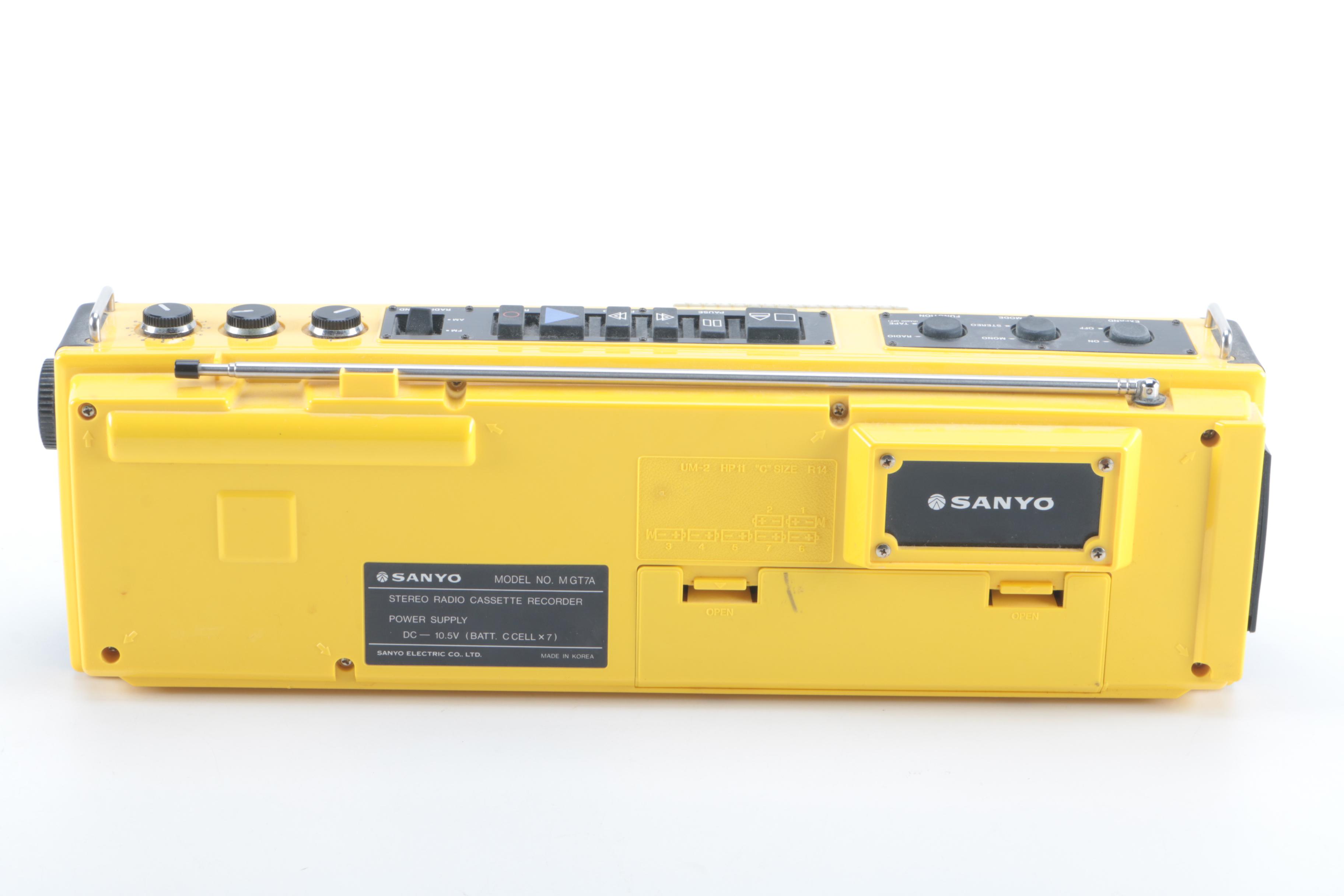 Camping and Outdoor Accessories Including a Sanyo Cassette Recorder