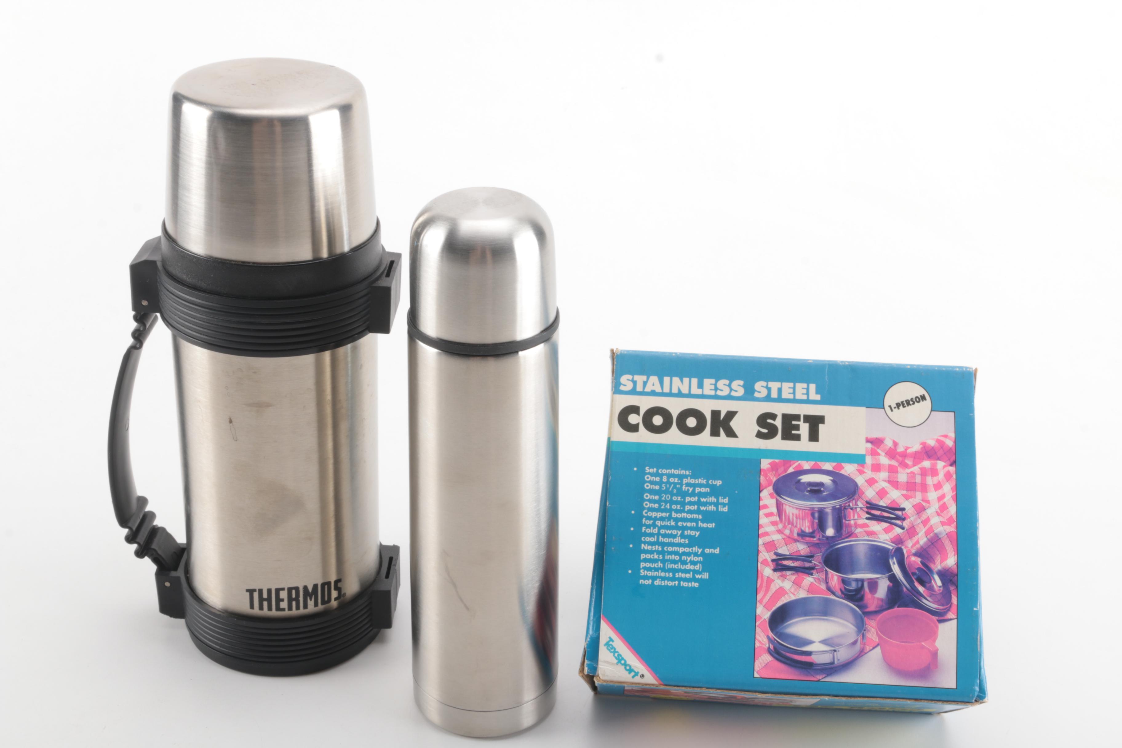 Camping and Outdoor Accessories Including a Sanyo Cassette Recorder