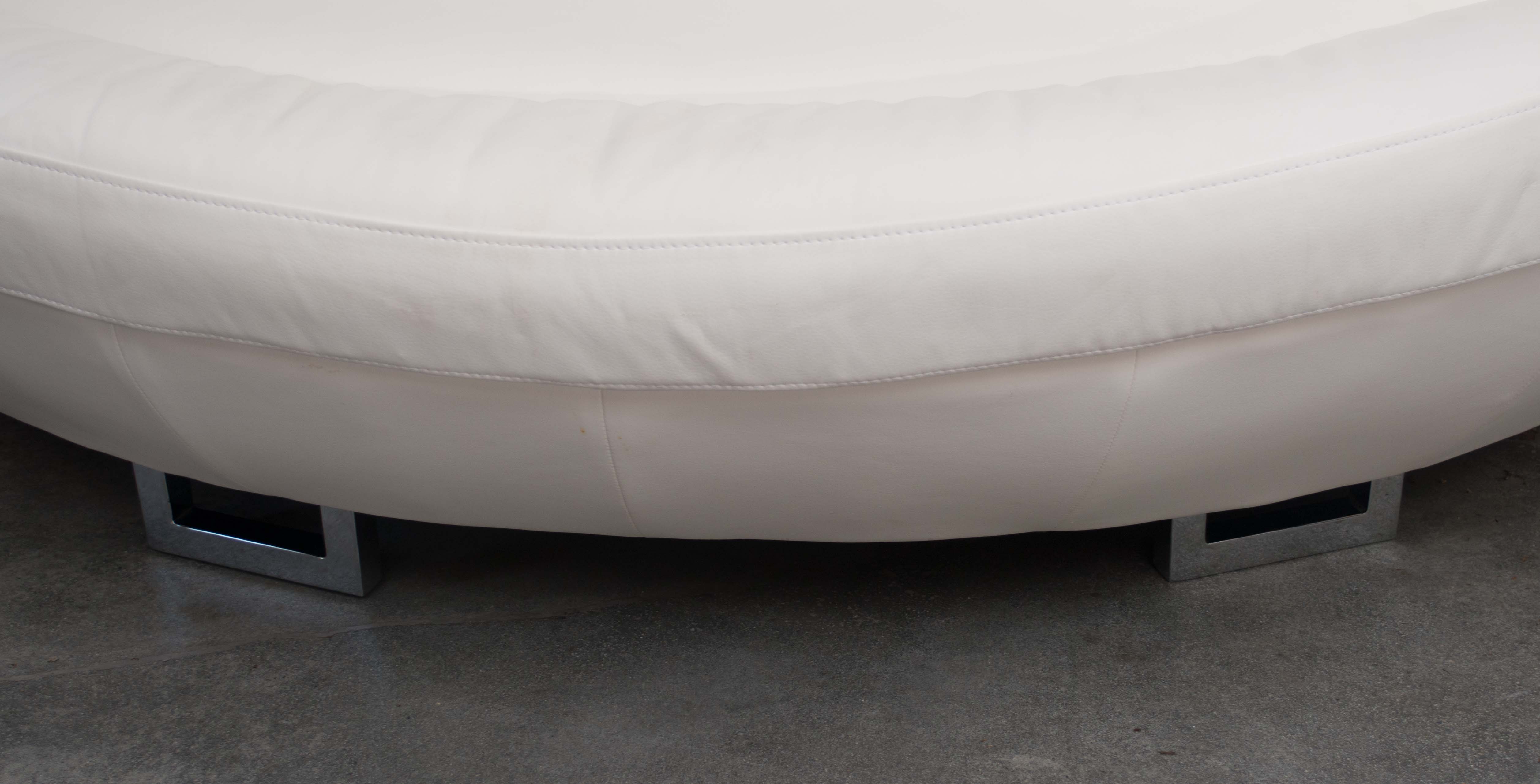 "UFO" Leather Loveseat by Cellini