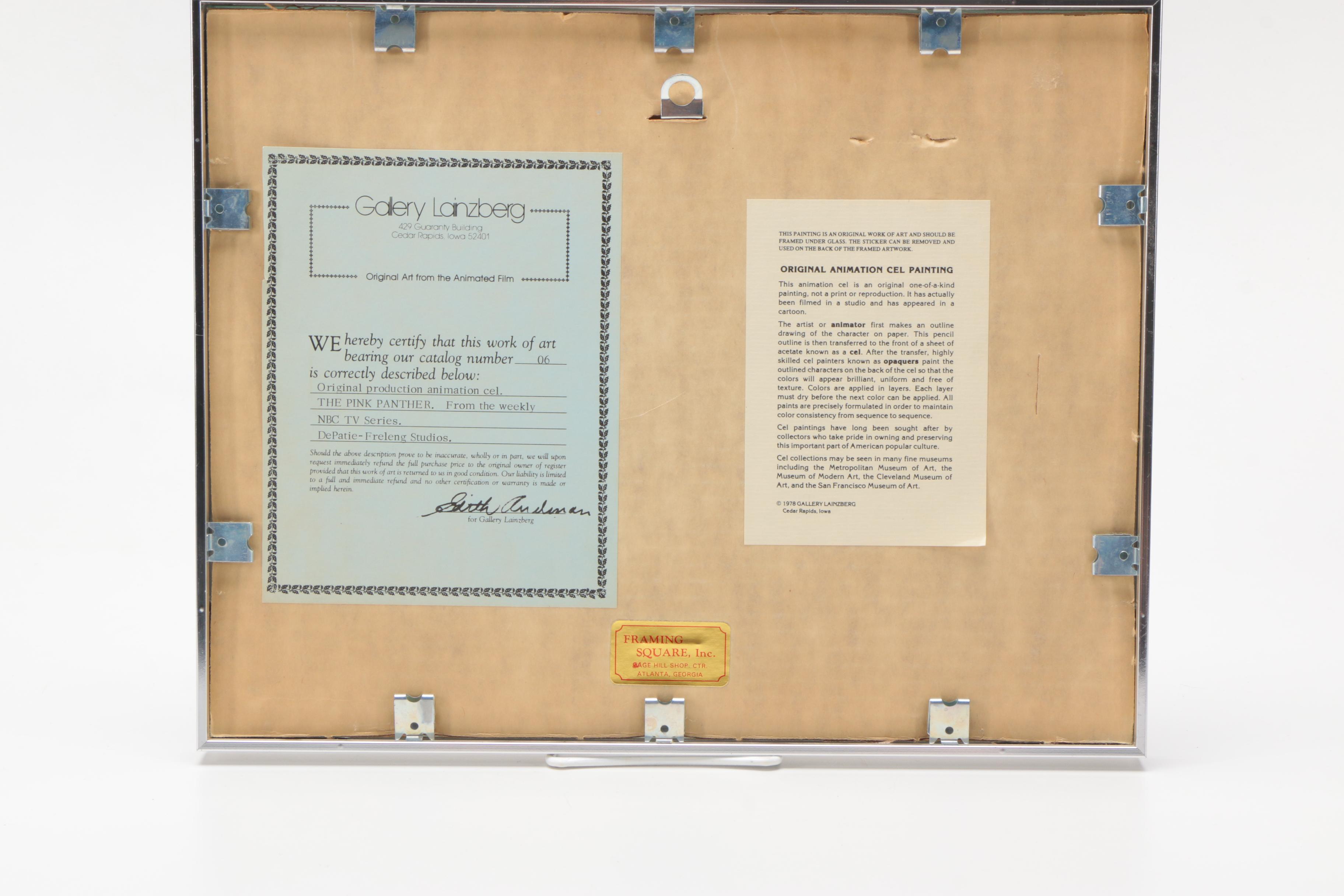 Original Animation Celluloid "The Pink Panther"