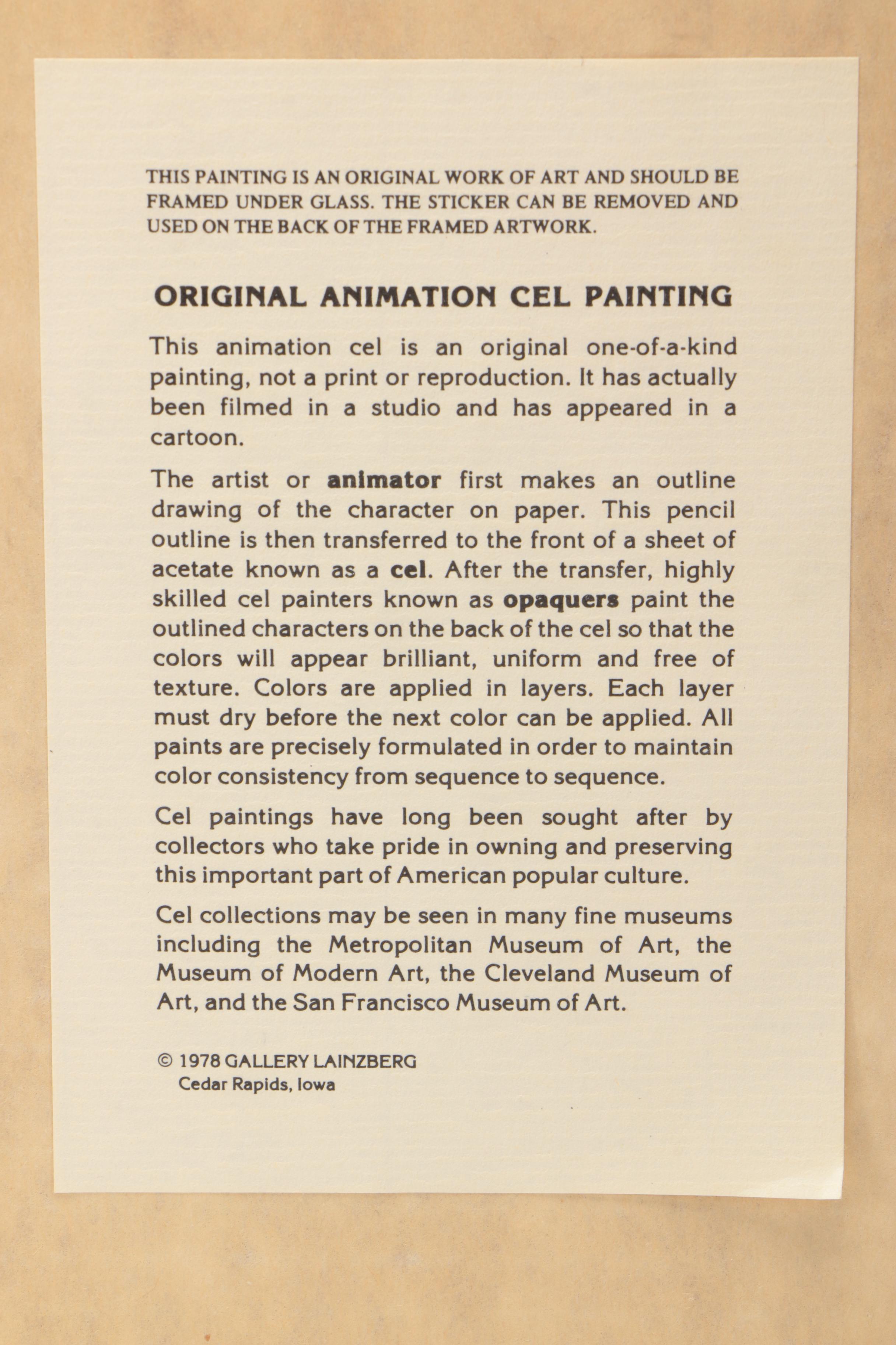 Original Animation Celluloid "The Pink Panther"