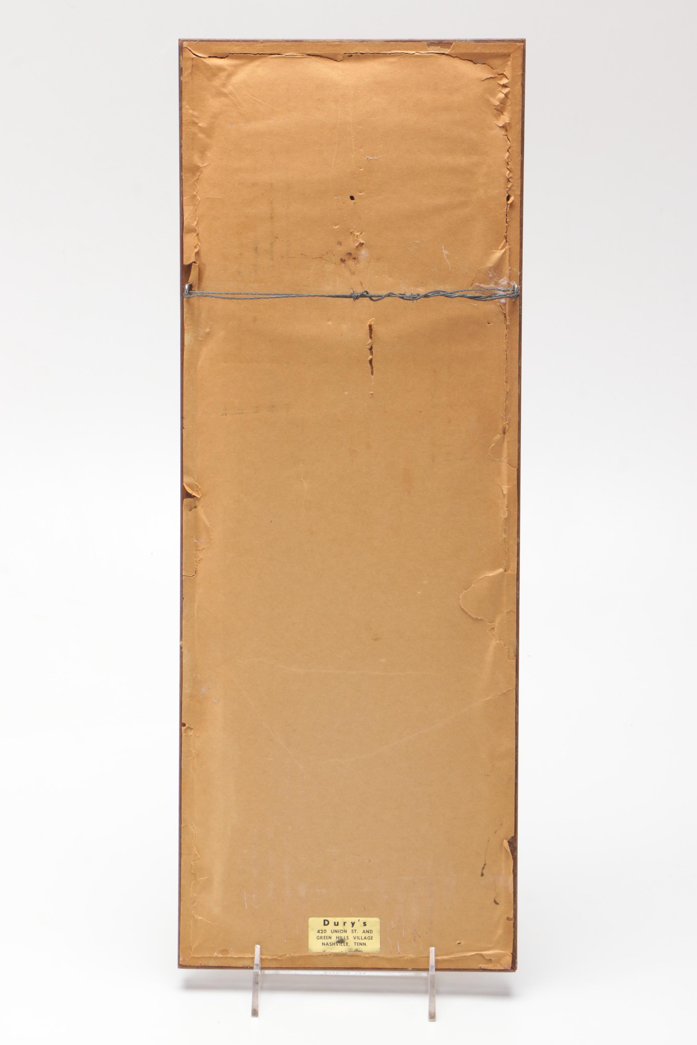 Mixed Media Drawing on Paper of Cat