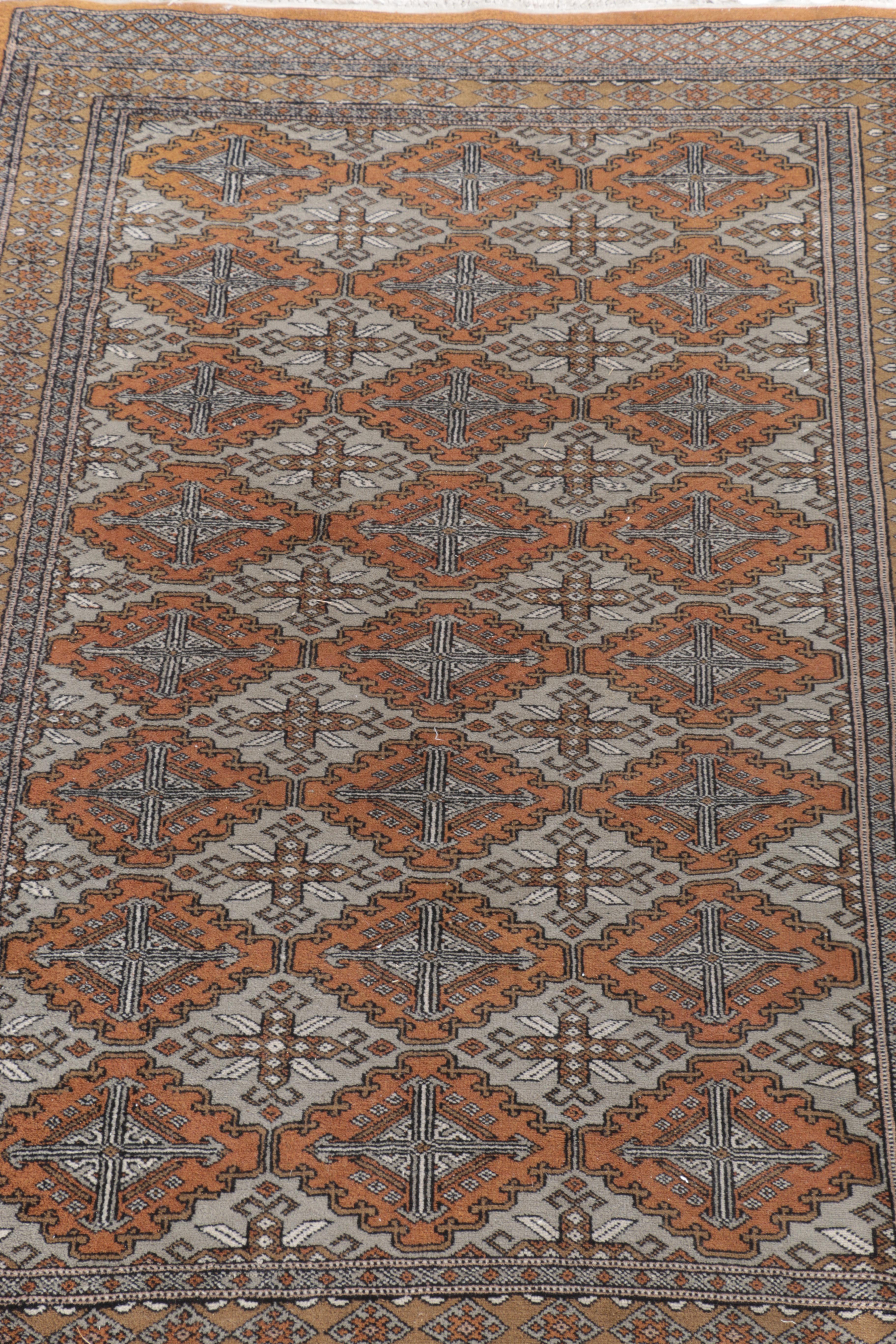 Hand-Knotted Bokhara Area Rug