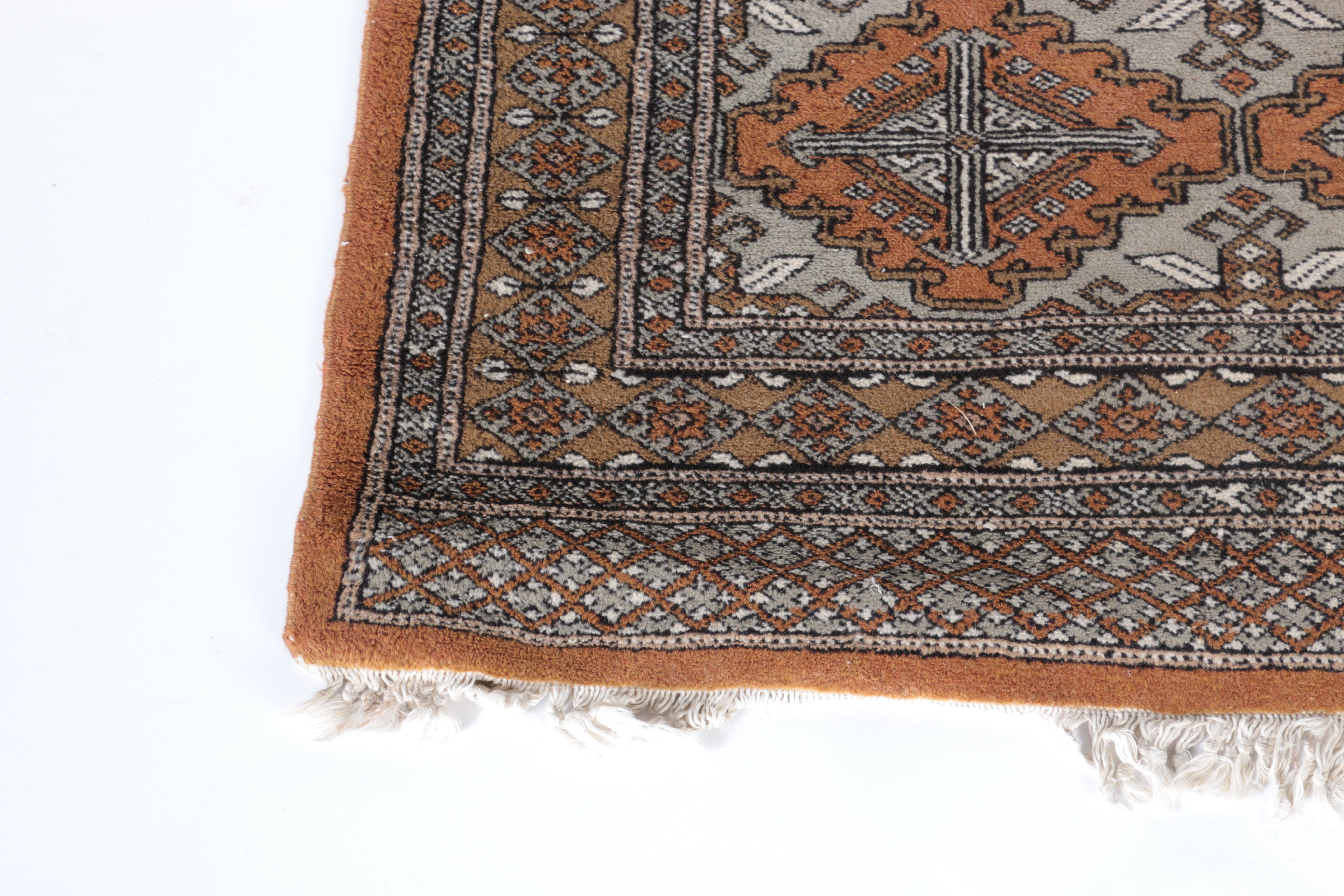 Hand-Knotted Bokhara Area Rug
