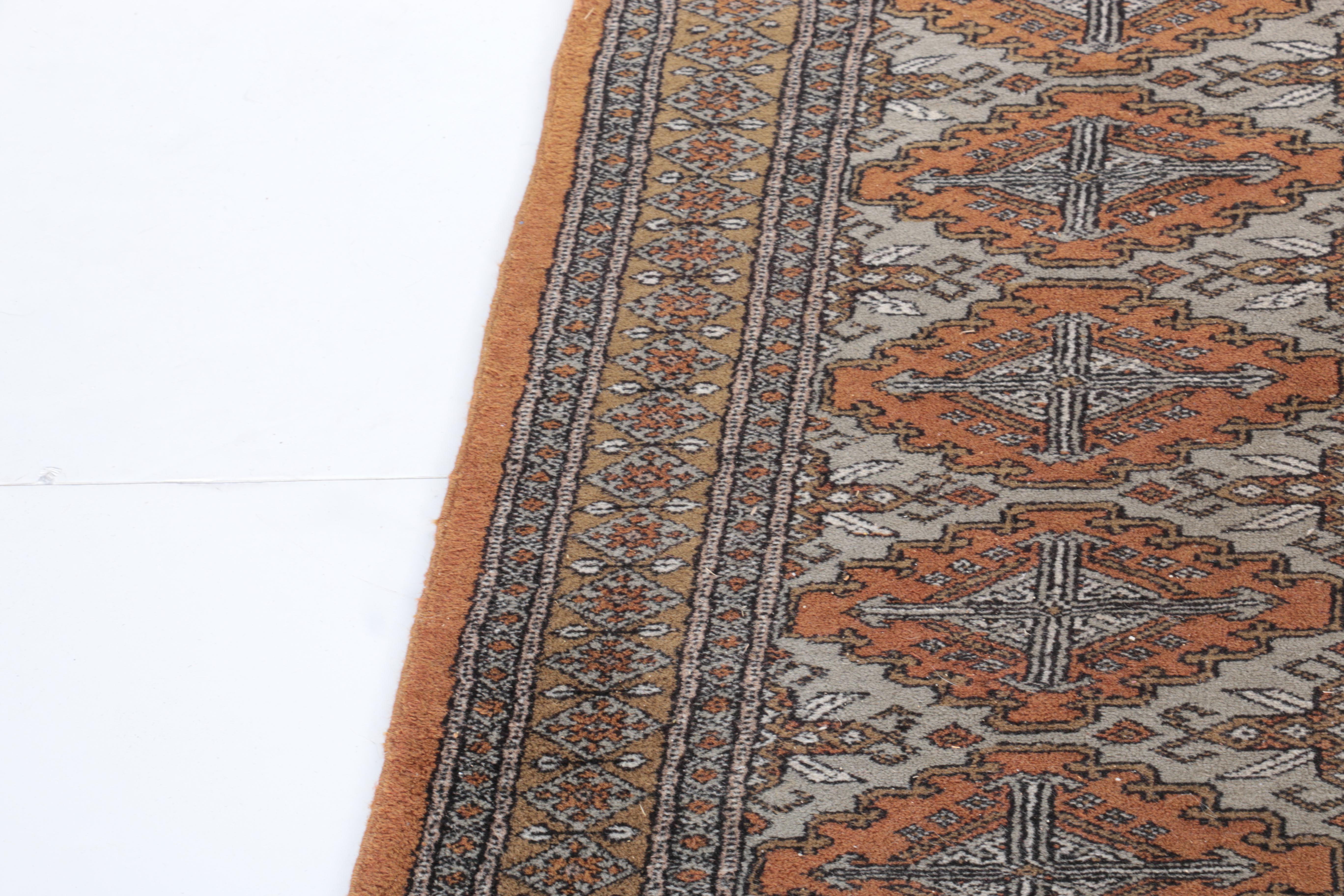 Hand-Knotted Bokhara Area Rug