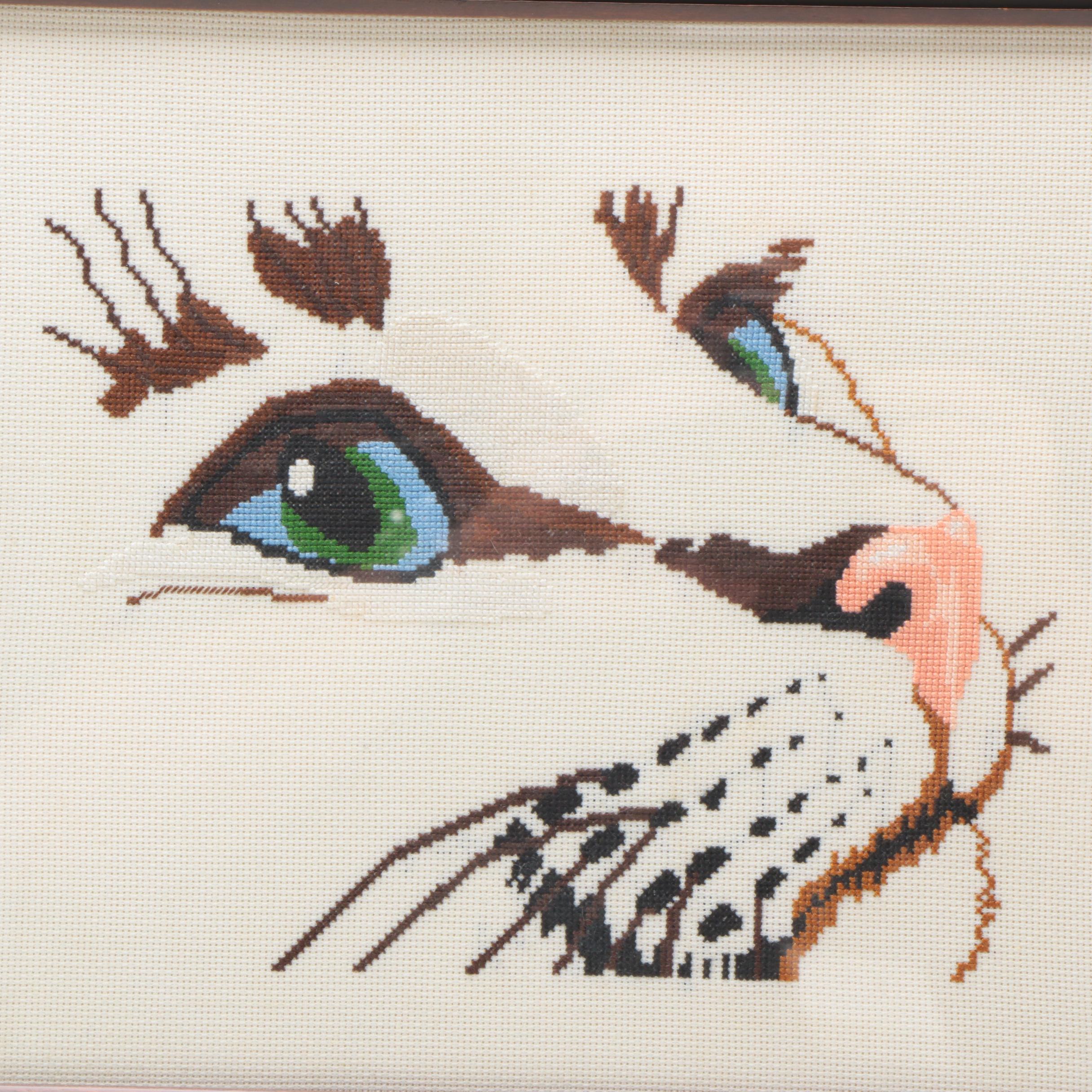 Cross-Stitch Portrait of a Cat