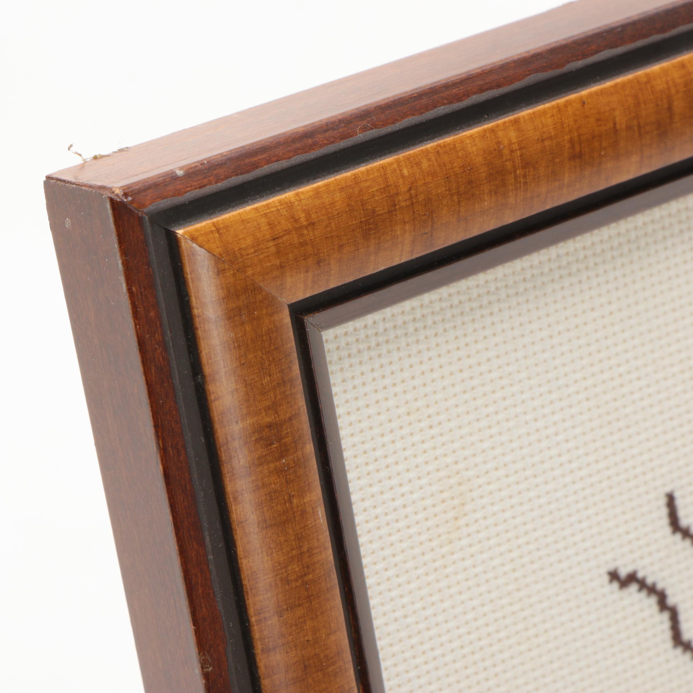 Cross-Stitch Portrait of a Cat