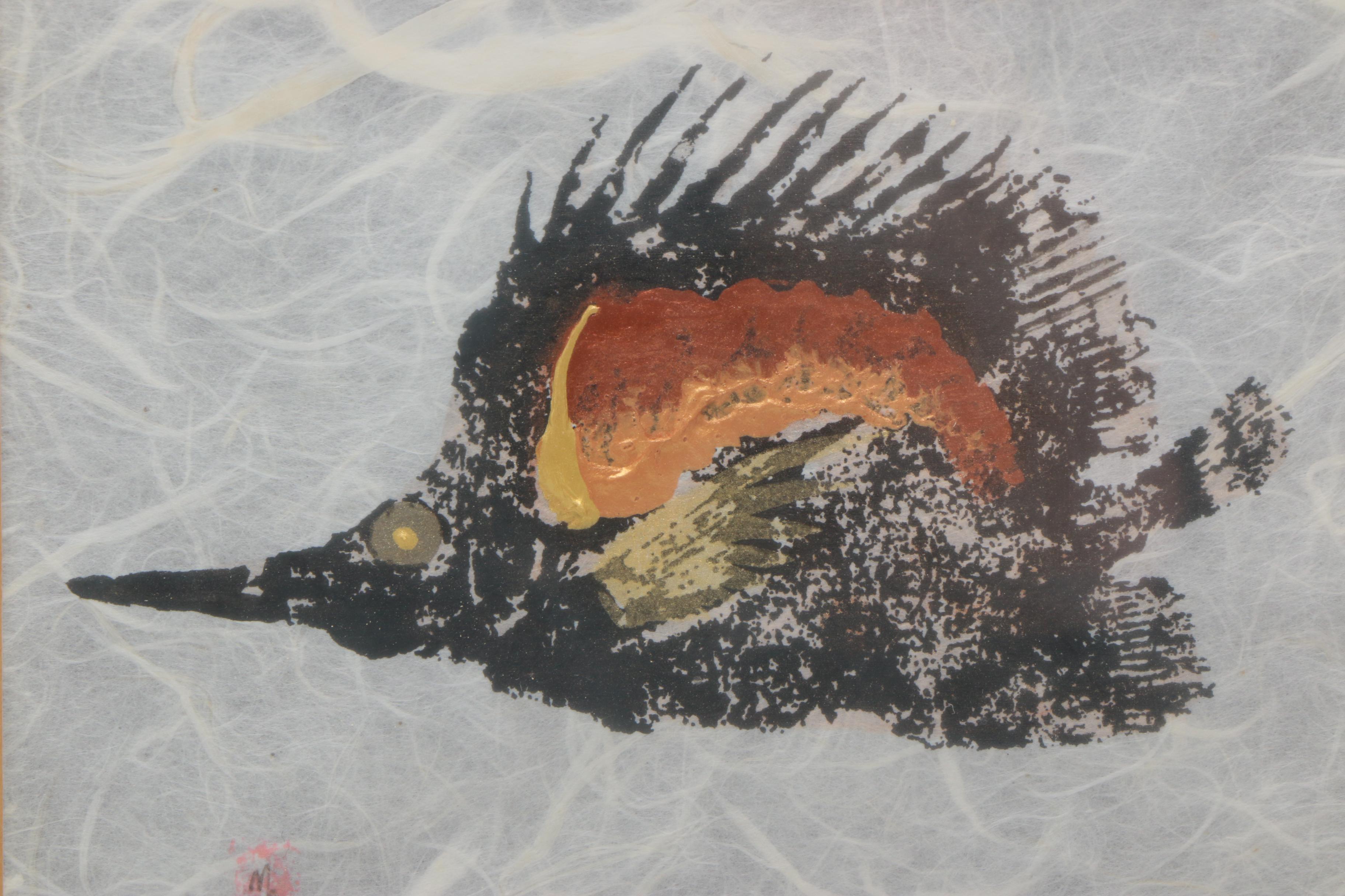 Michael Hemperly Gyotaku Fish Pressing on Paper