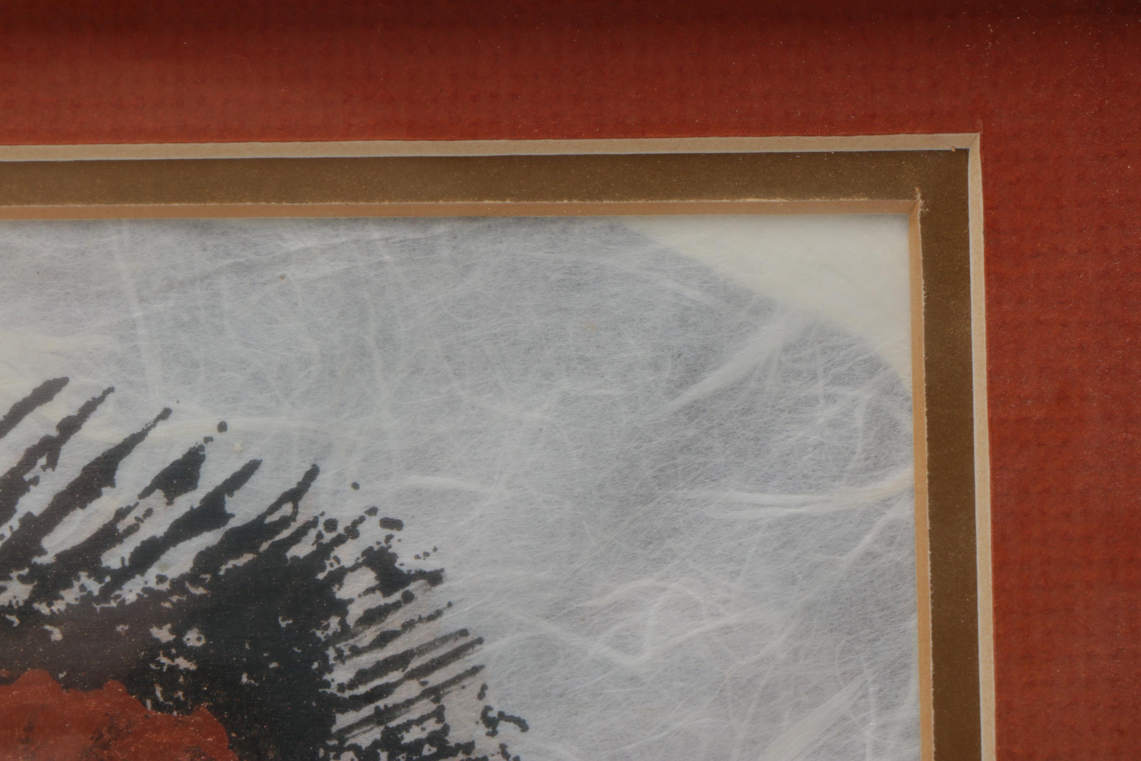 Michael Hemperly Gyotaku Fish Pressing on Paper