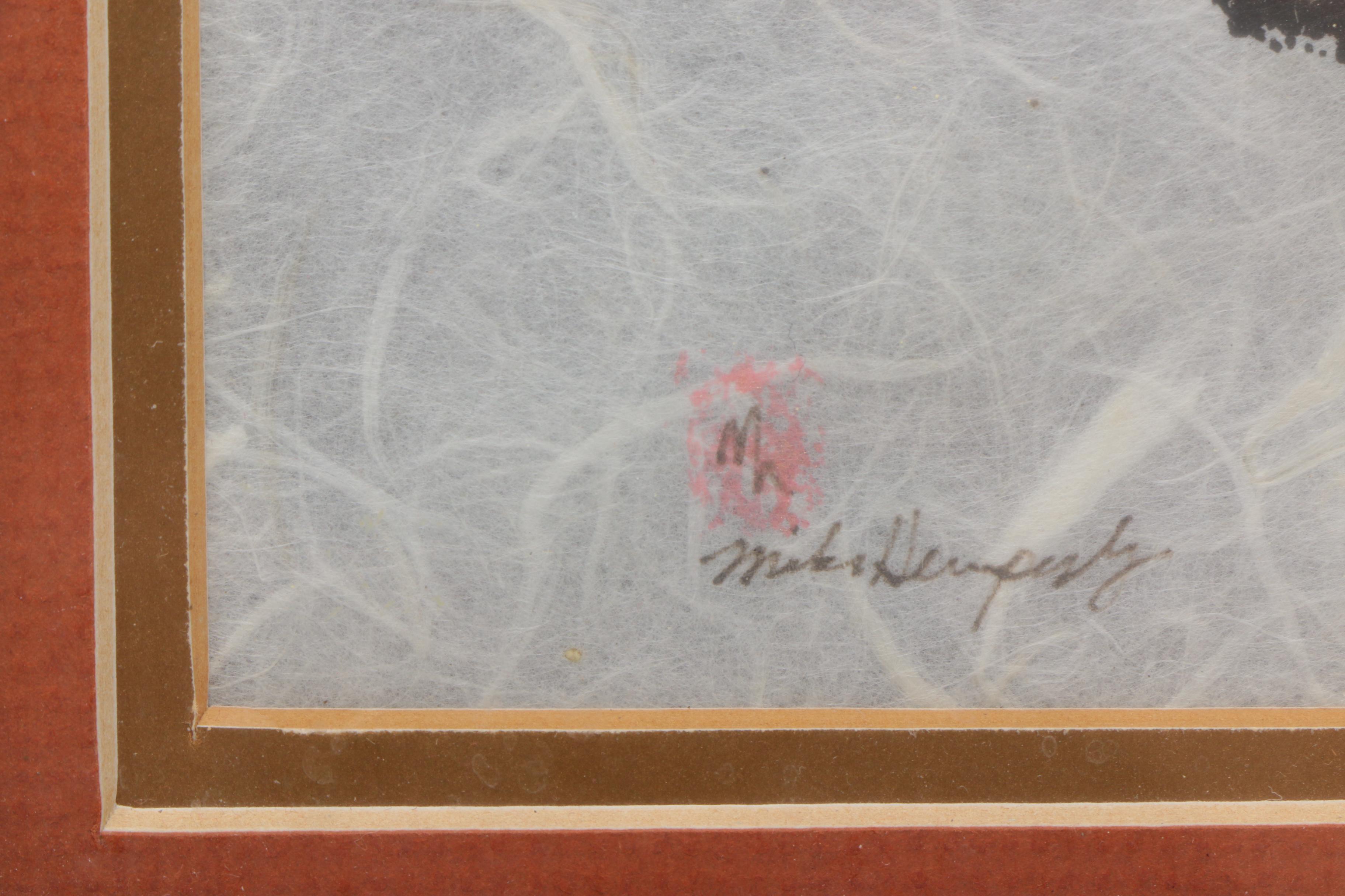 Michael Hemperly Gyotaku Fish Pressing on Paper