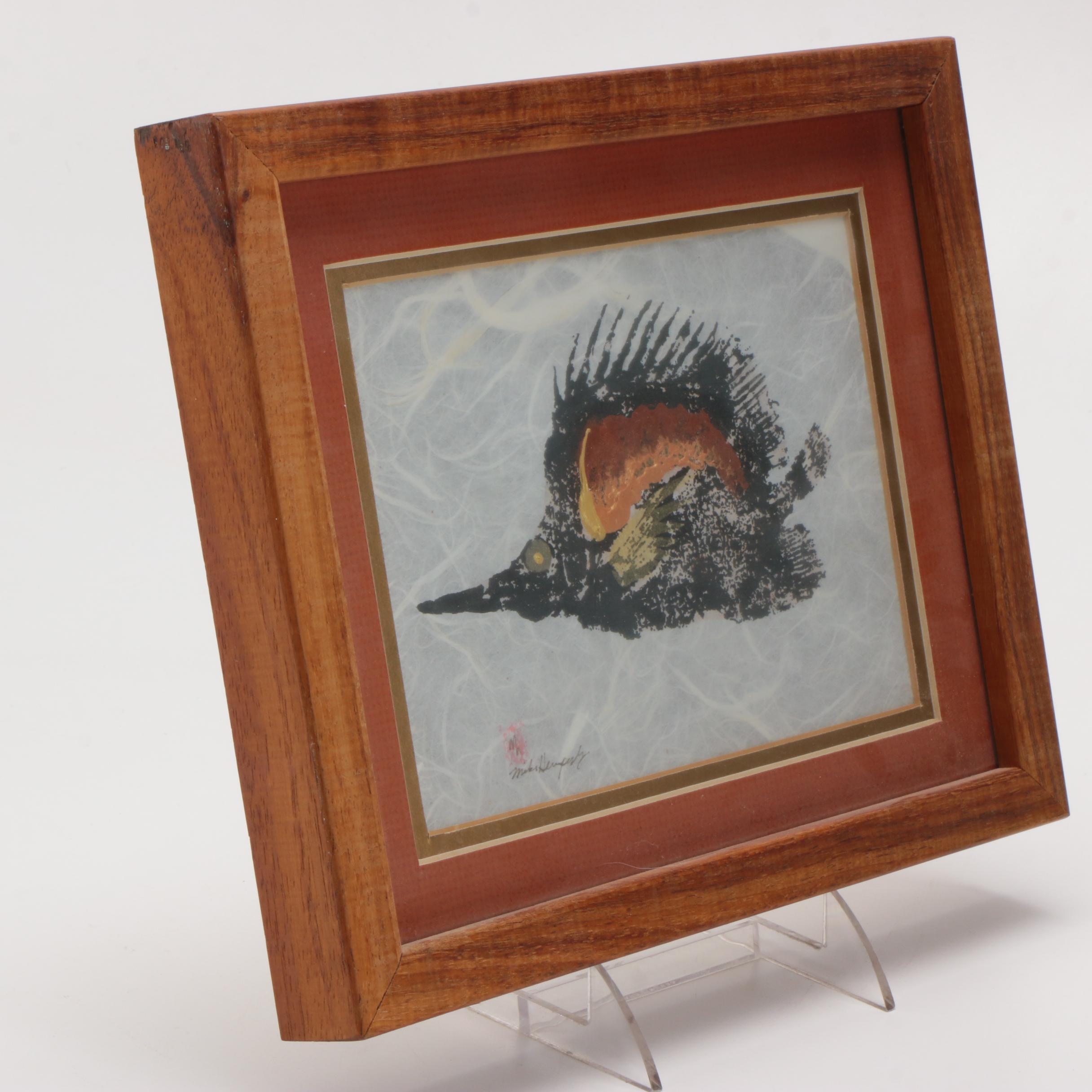 Michael Hemperly Gyotaku Fish Pressing on Paper