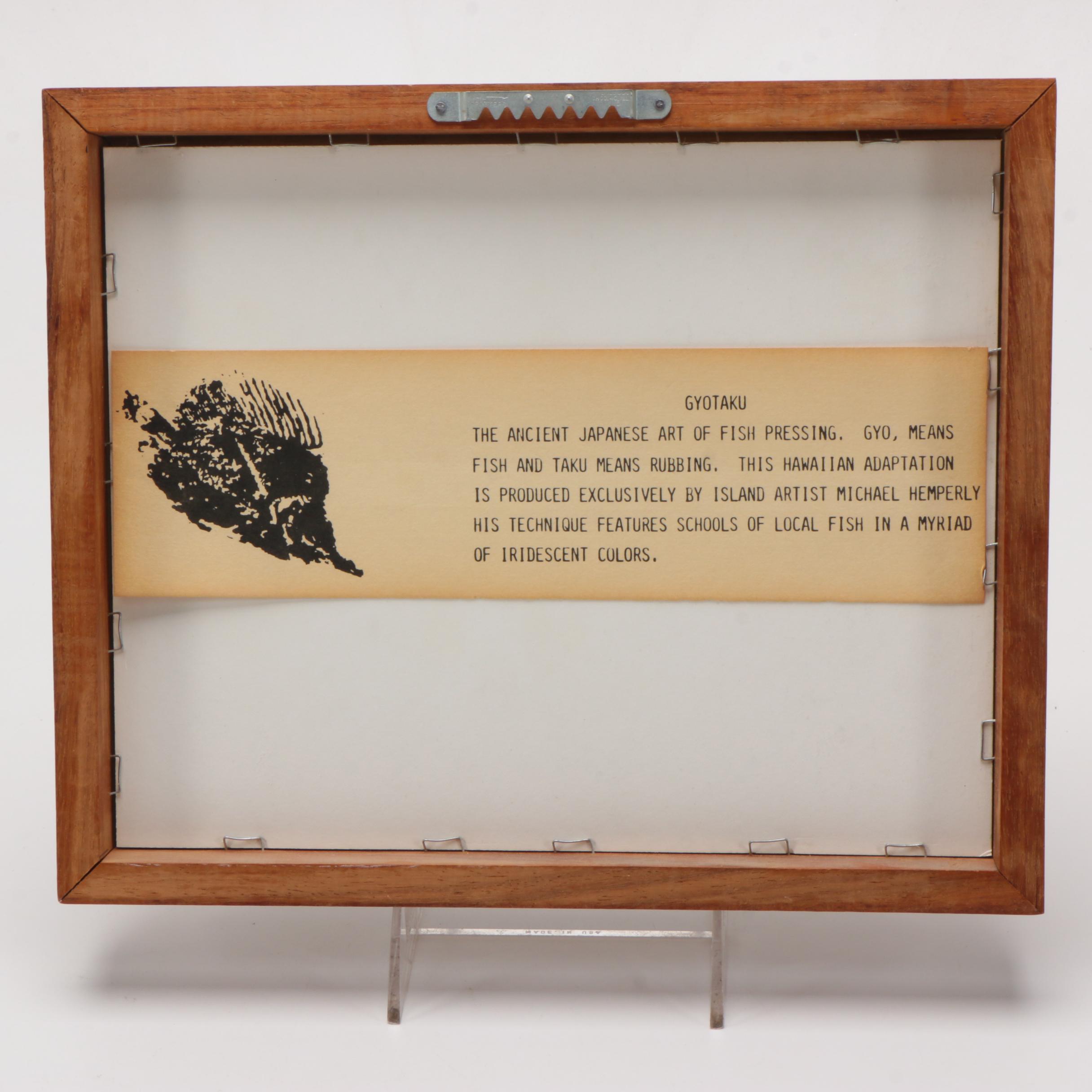 Michael Hemperly Gyotaku Fish Pressing on Paper