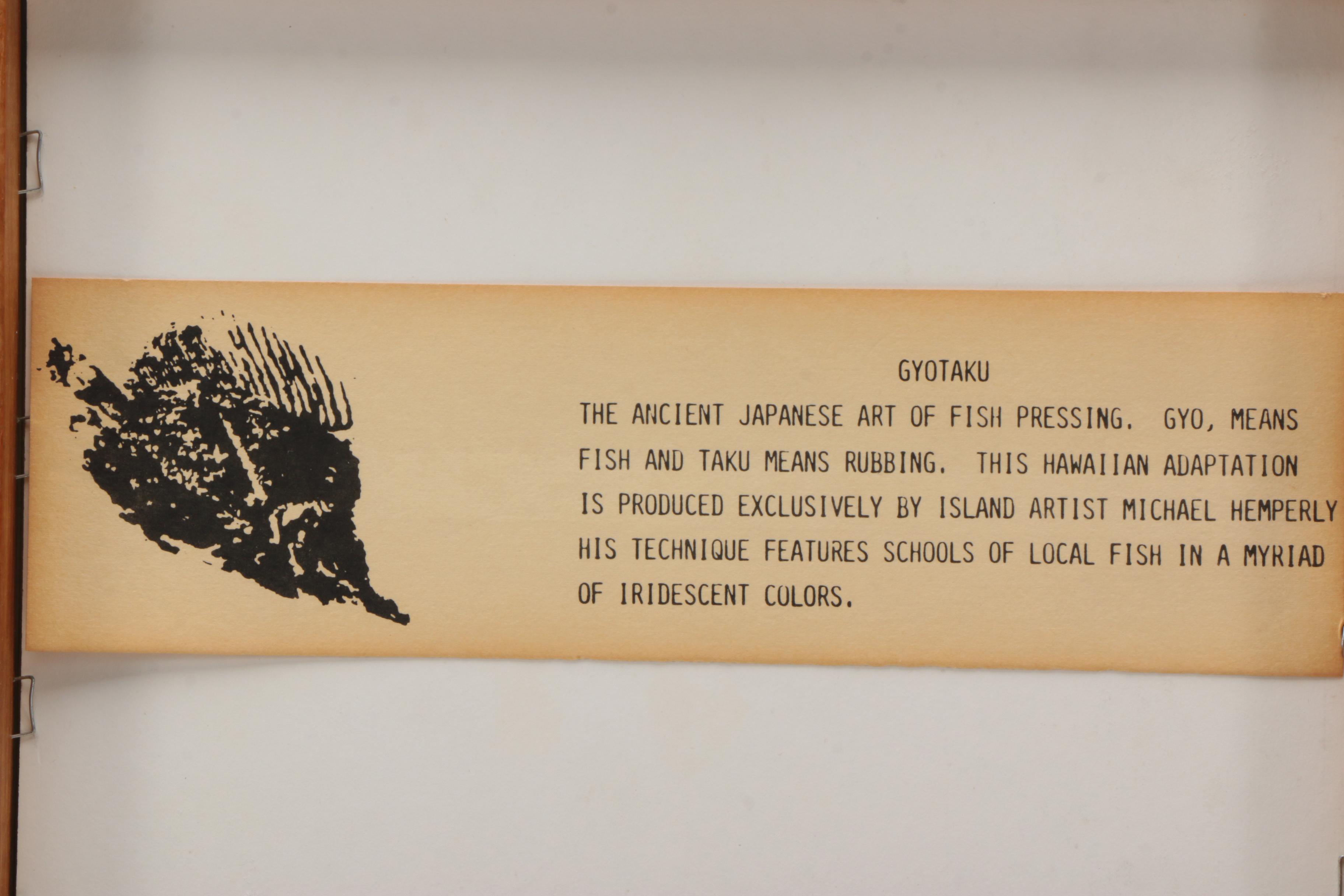 Michael Hemperly Gyotaku Fish Pressing on Paper