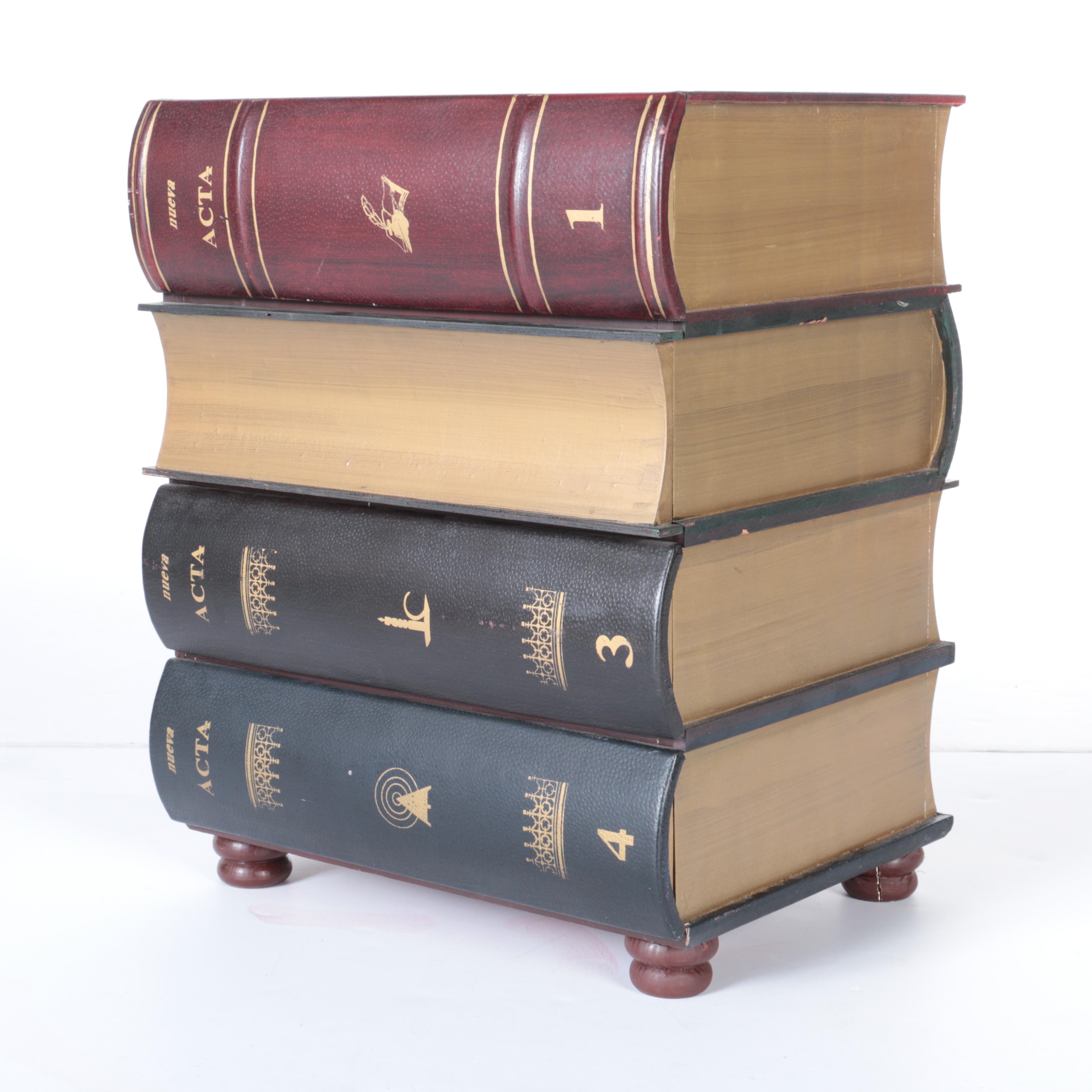 Stacked Books Four-Drawer Nightstand