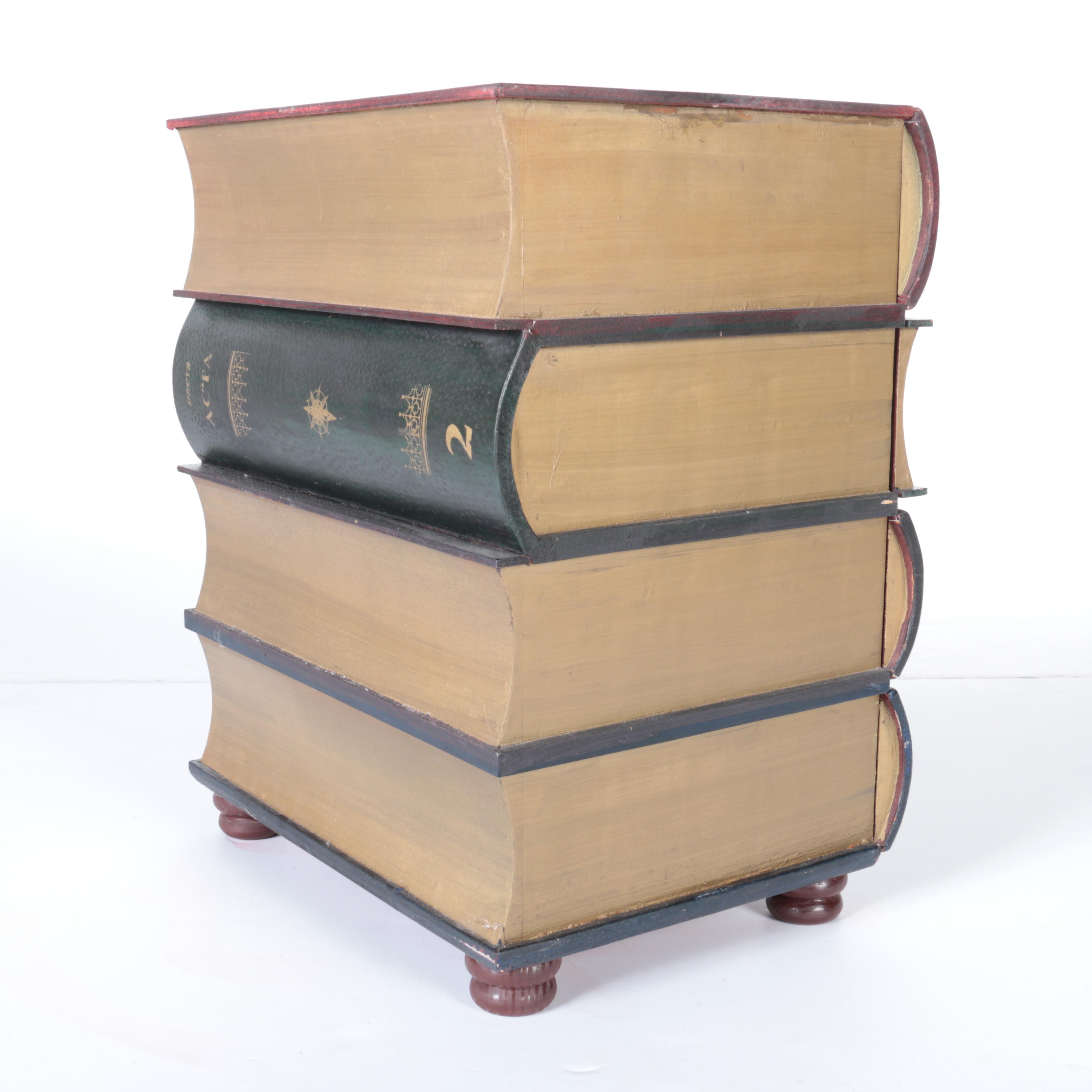 Stacked Books Four-Drawer Nightstand