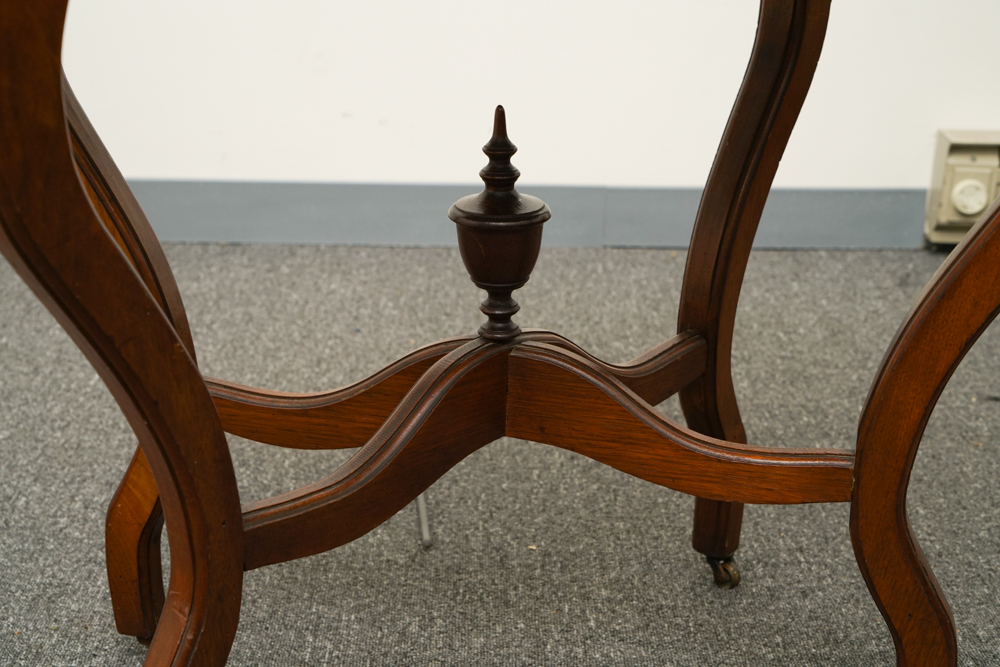 Renaissance Revival Style Marble Turtle-Top Side Table