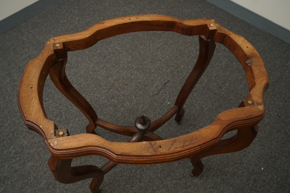 Renaissance Revival Style Marble Turtle-Top Side Table