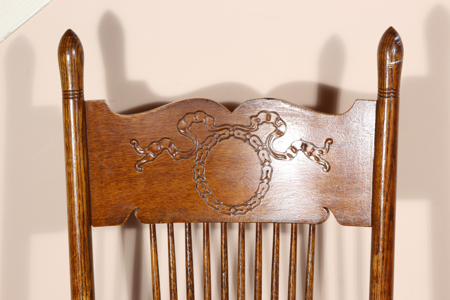 Vintage Oak Glider Rocking Chair