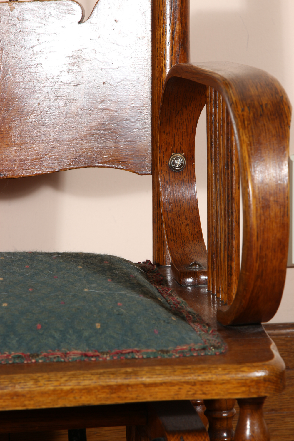 Vintage Oak Glider Rocking Chair