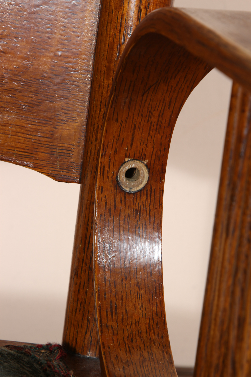 Vintage Oak Glider Rocking Chair